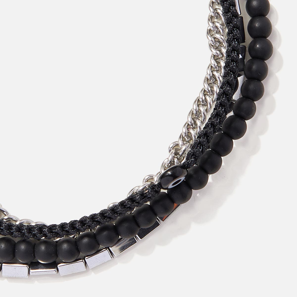 Handmade Men's Adjustable Multiline Beaded Bracelet