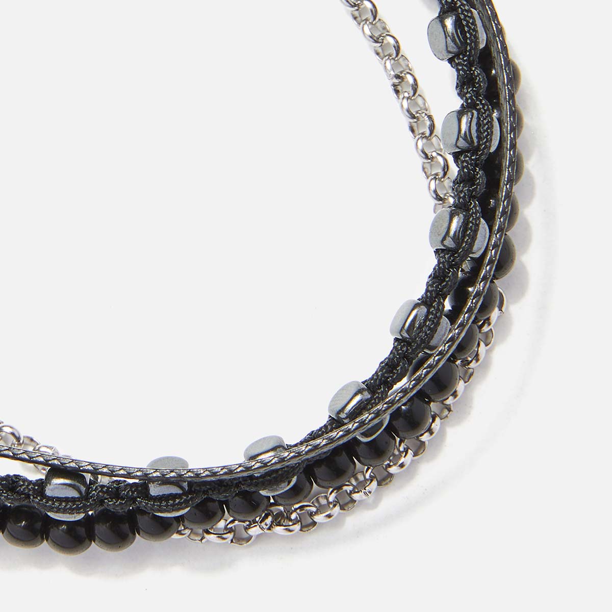 Handmade Men's Adjustable Multiline Beaded Bracelet
