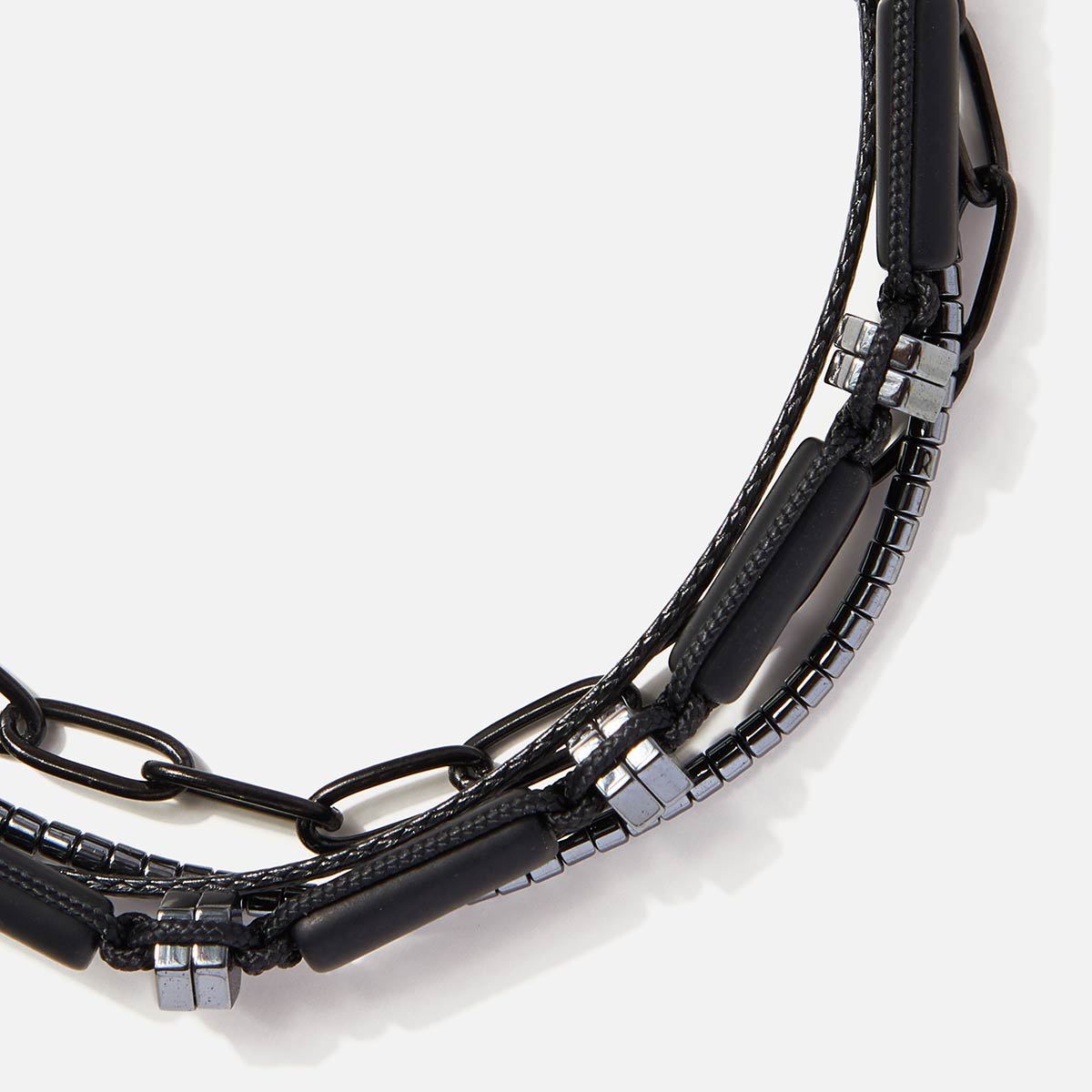 Handmade Men's Adjustable Multiline Beaded Bracelet