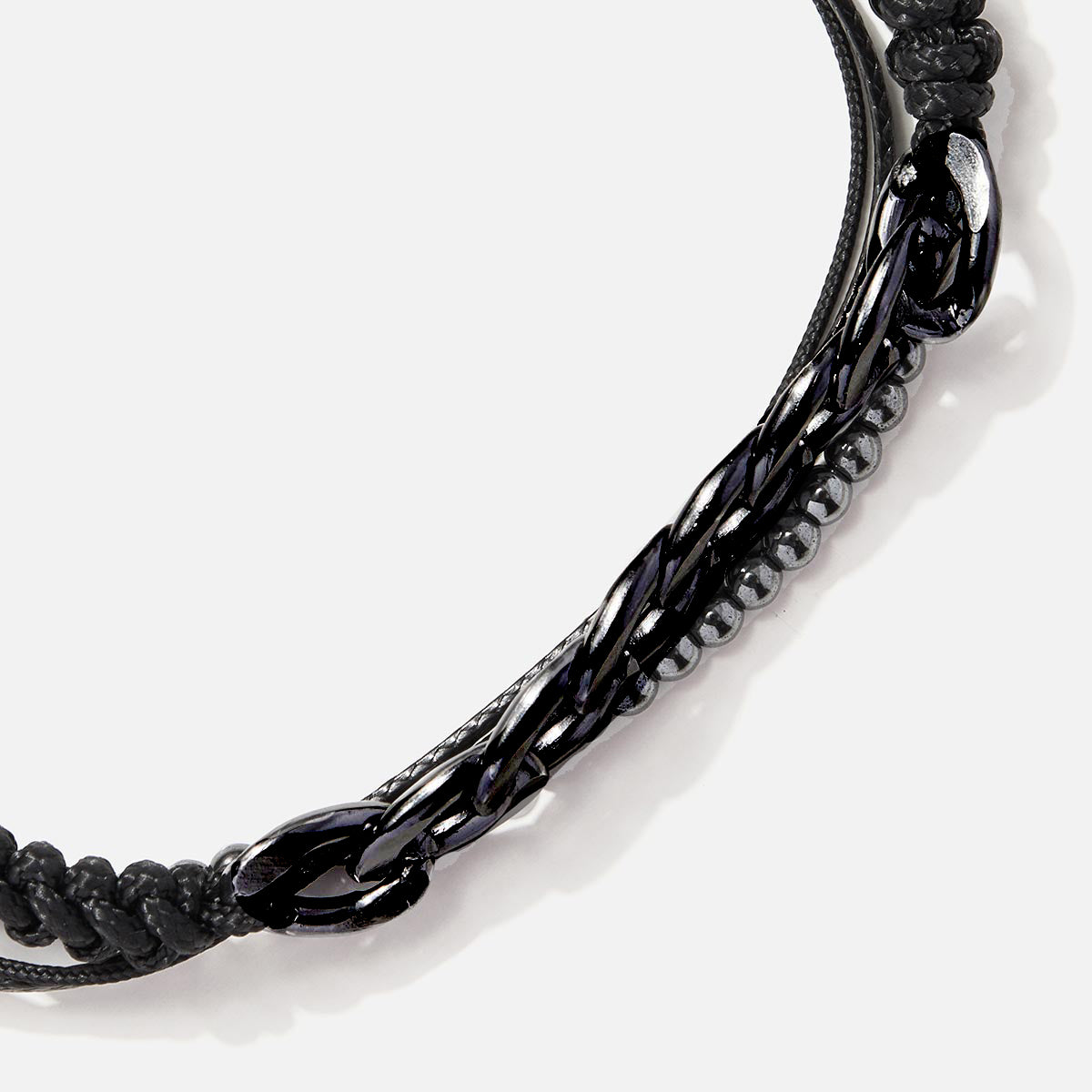 Handmade Men's Adjustable Multiline Beaded Bracelet