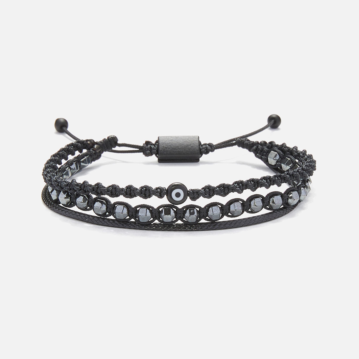 Handmade Men's Adjustable Multiline Beaded Bracelet
