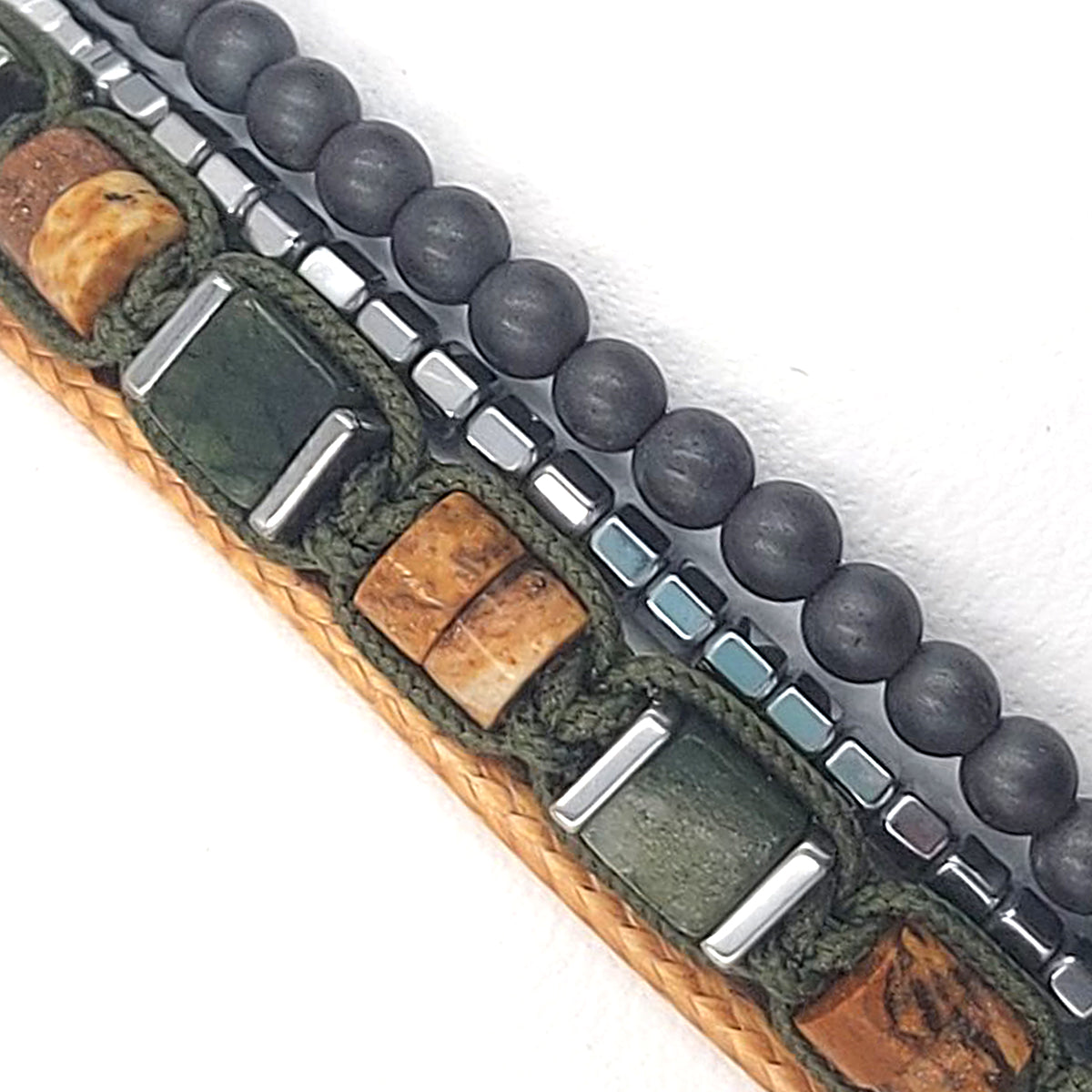 Handmade Men's Multiline Adjustable Bracelet