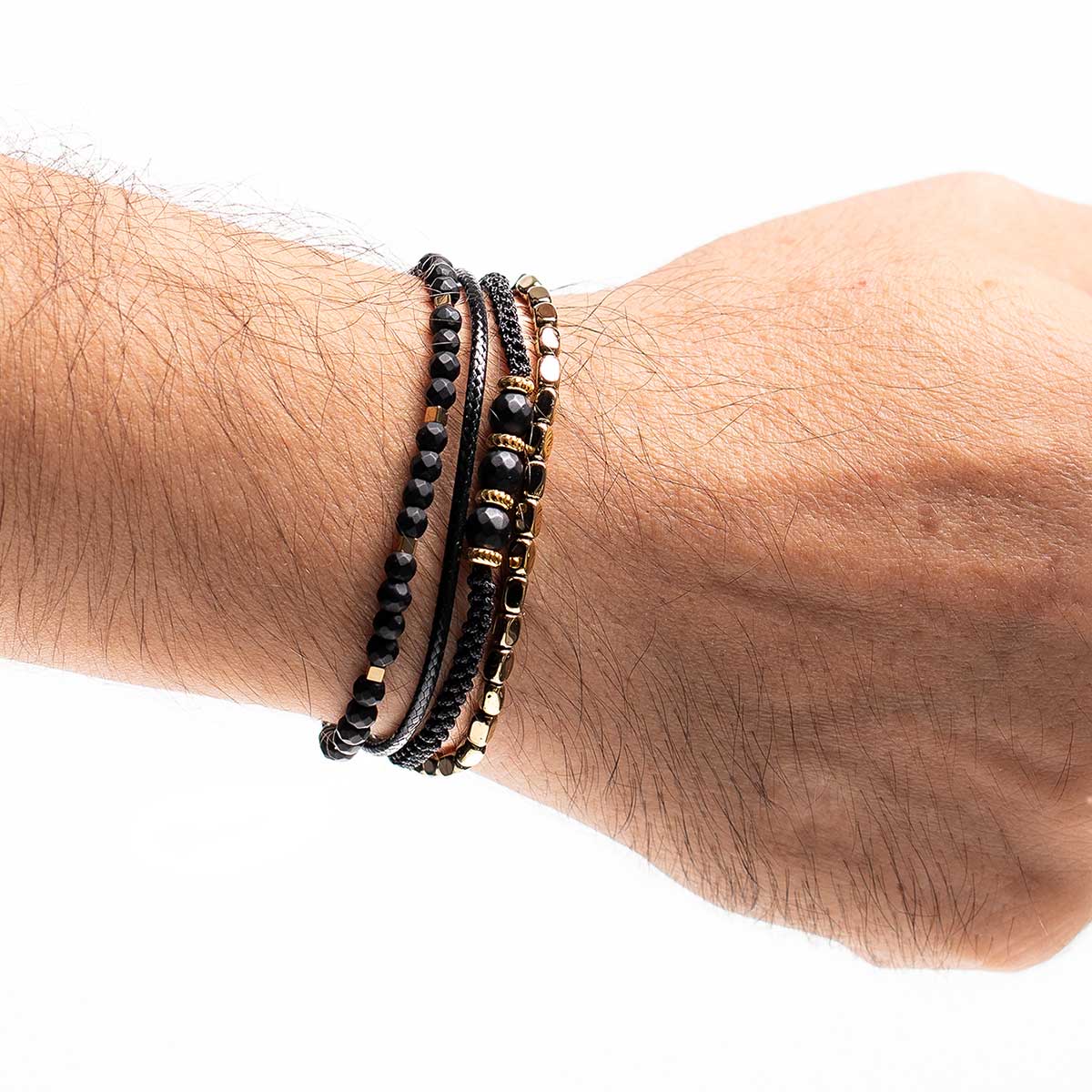 Handmade Men's Adjustable Beaded Bracelet