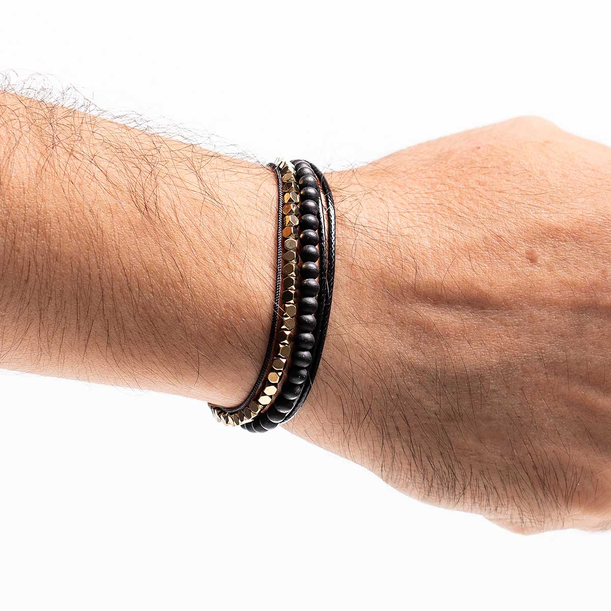Handmade Men's Adjustable Beaded Bracelet