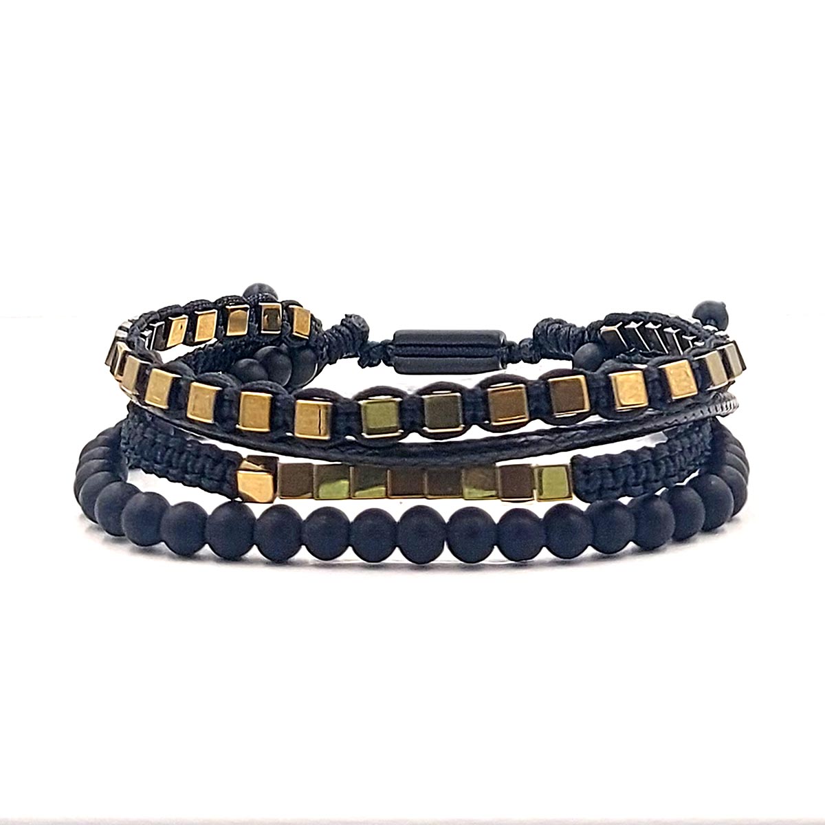 Handmade Men's Adjustable Beaded Bracelet