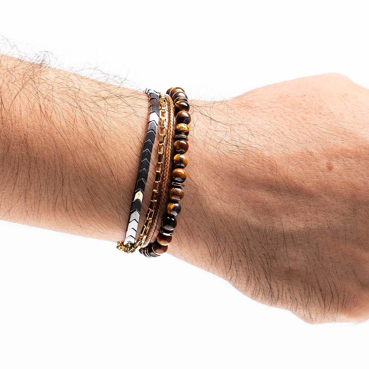 Handmade Men's Multiline Adjustable Bracelet
