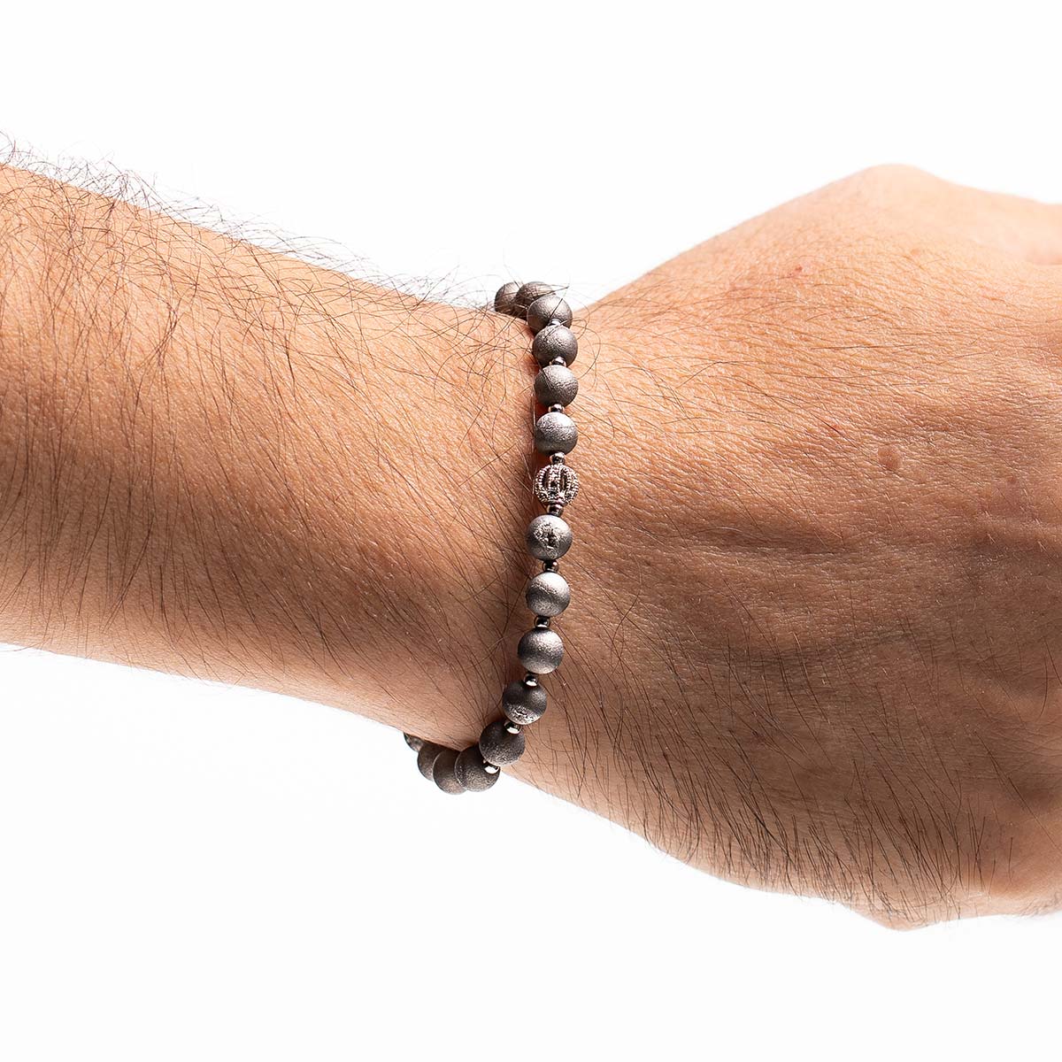 Handmade Men's Beaded Leather Bracelet