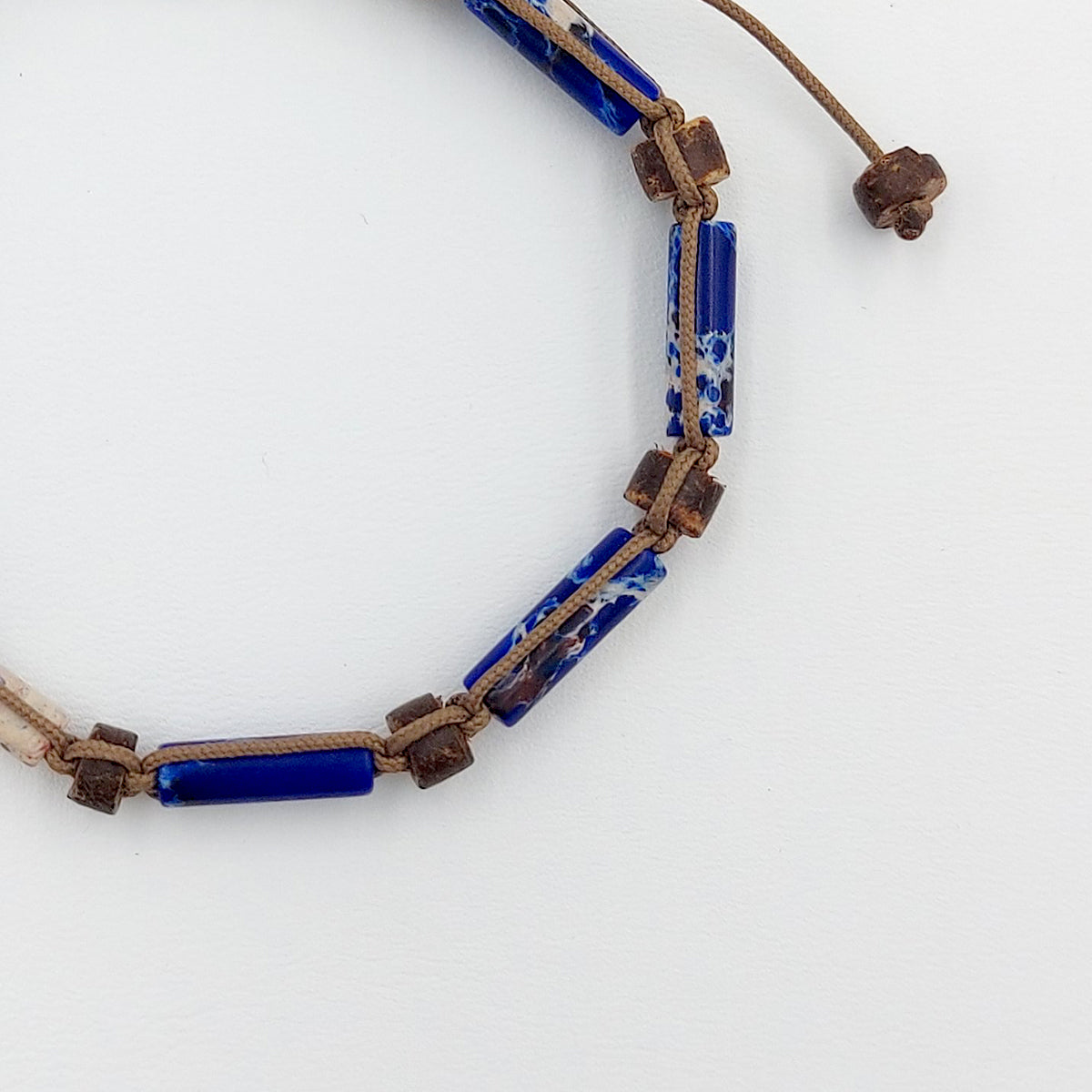 Handmade Men's Adjustable Beaded Bracelet