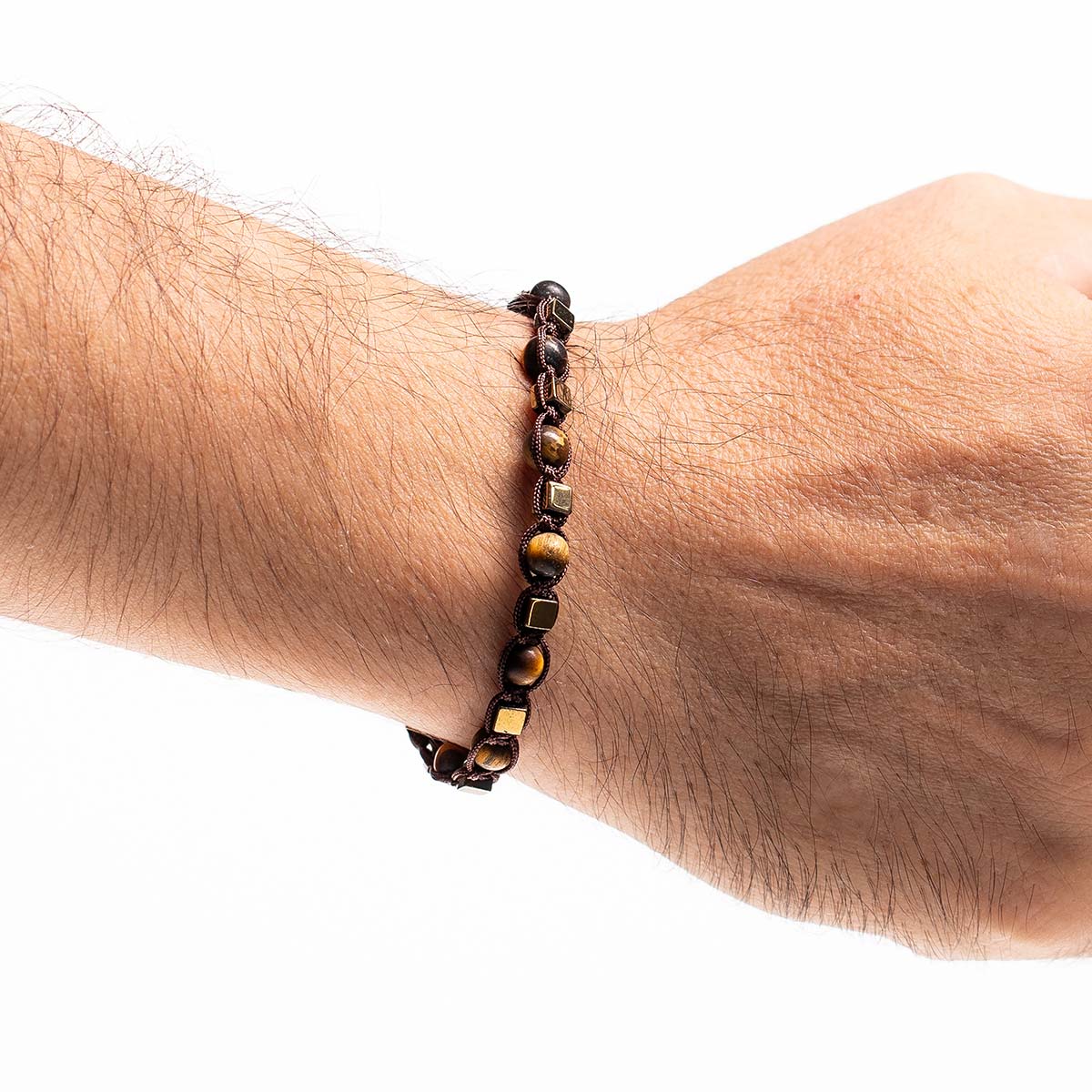 Handmade Men's Adjustable Beaded Bracelet