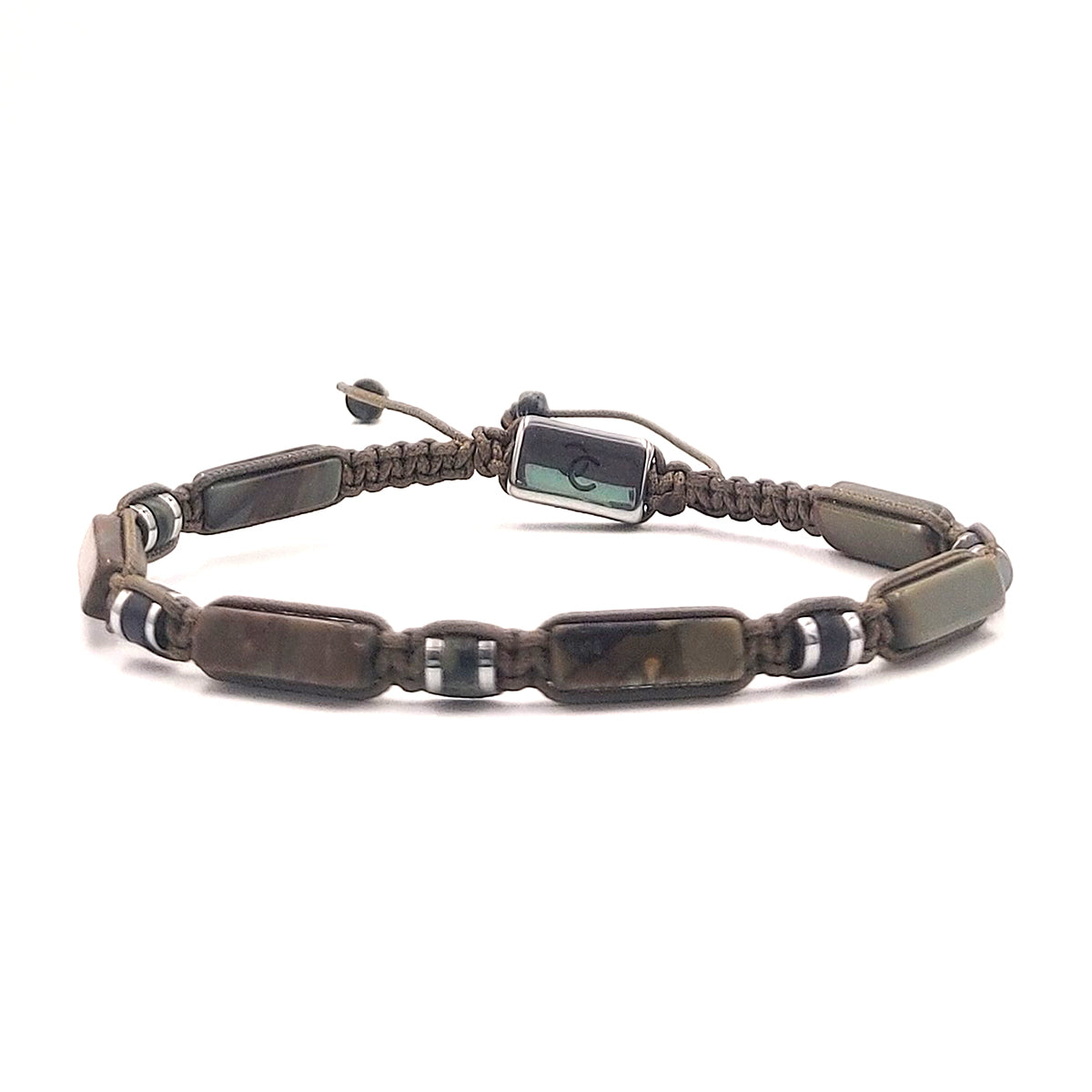 Handmade Men's Adjustable Beaded Bracelet