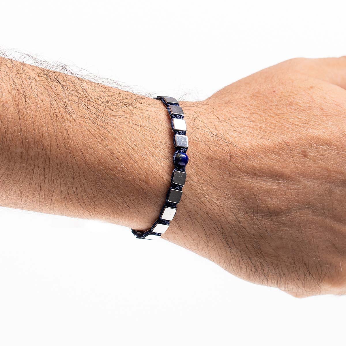 Handmade Men's Adjustable Beaded Bracelet