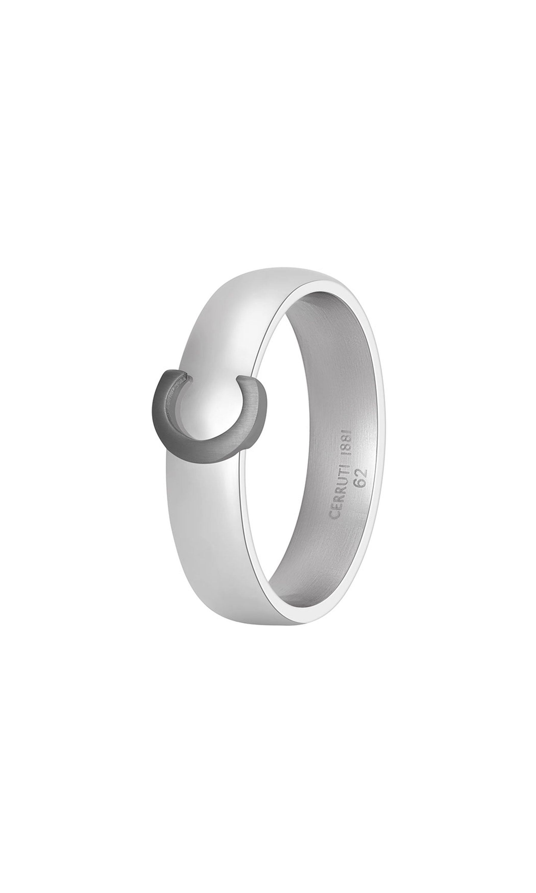 Cerruti 1881 Luigi Stainless Steel Band Ring for Men