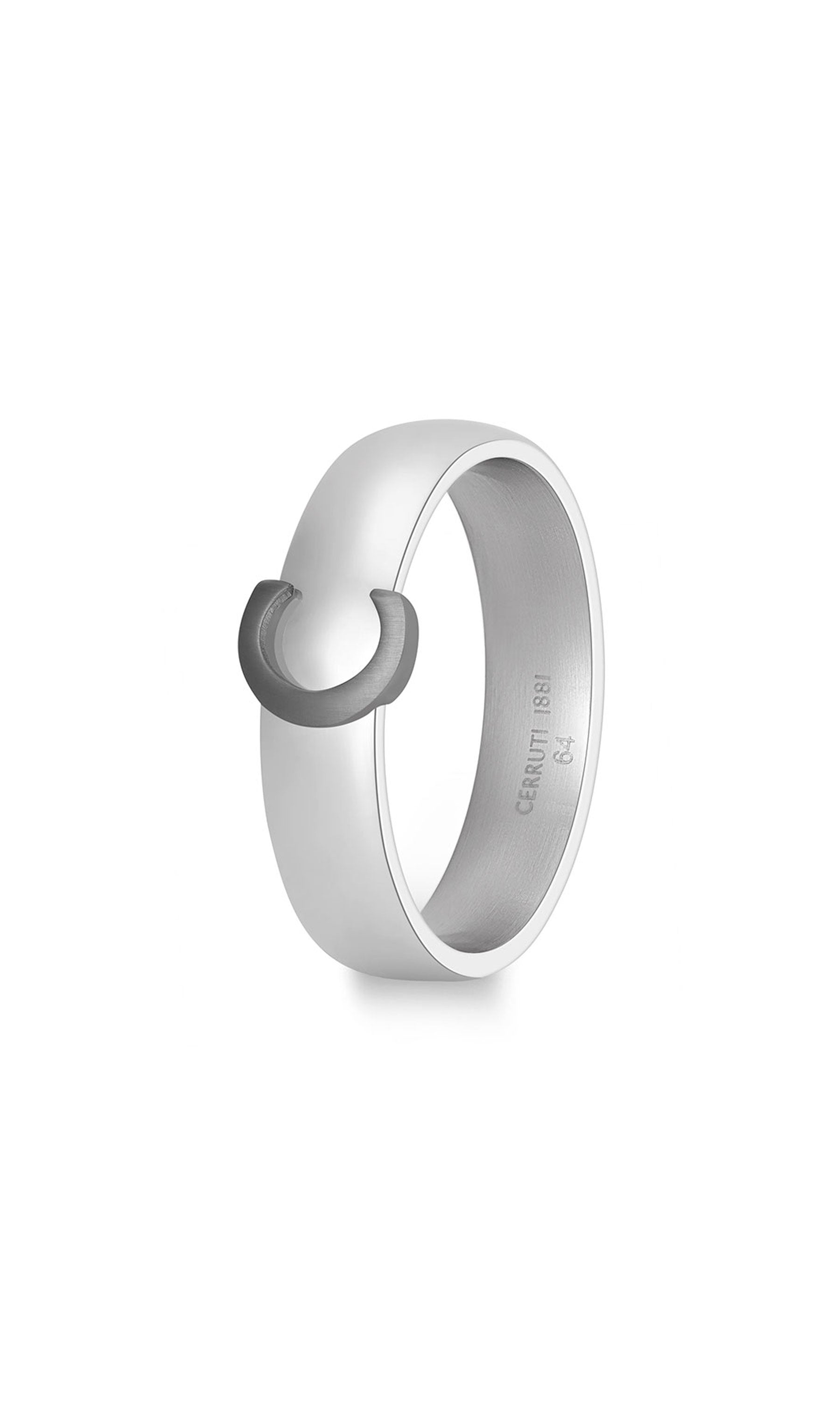 Cerruti 1881 Luigi Stainless Steel Band Ring for Men