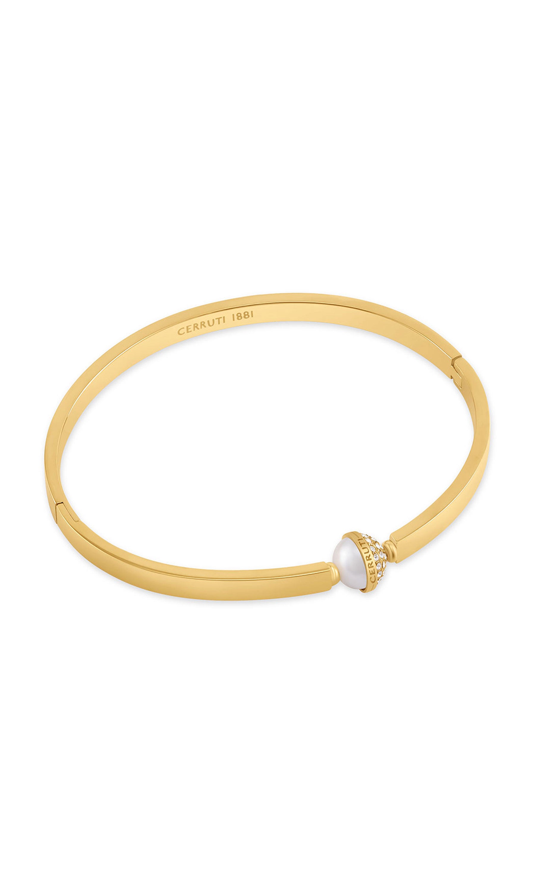 Luciana Stainless Steel Hinged Bangle for Women