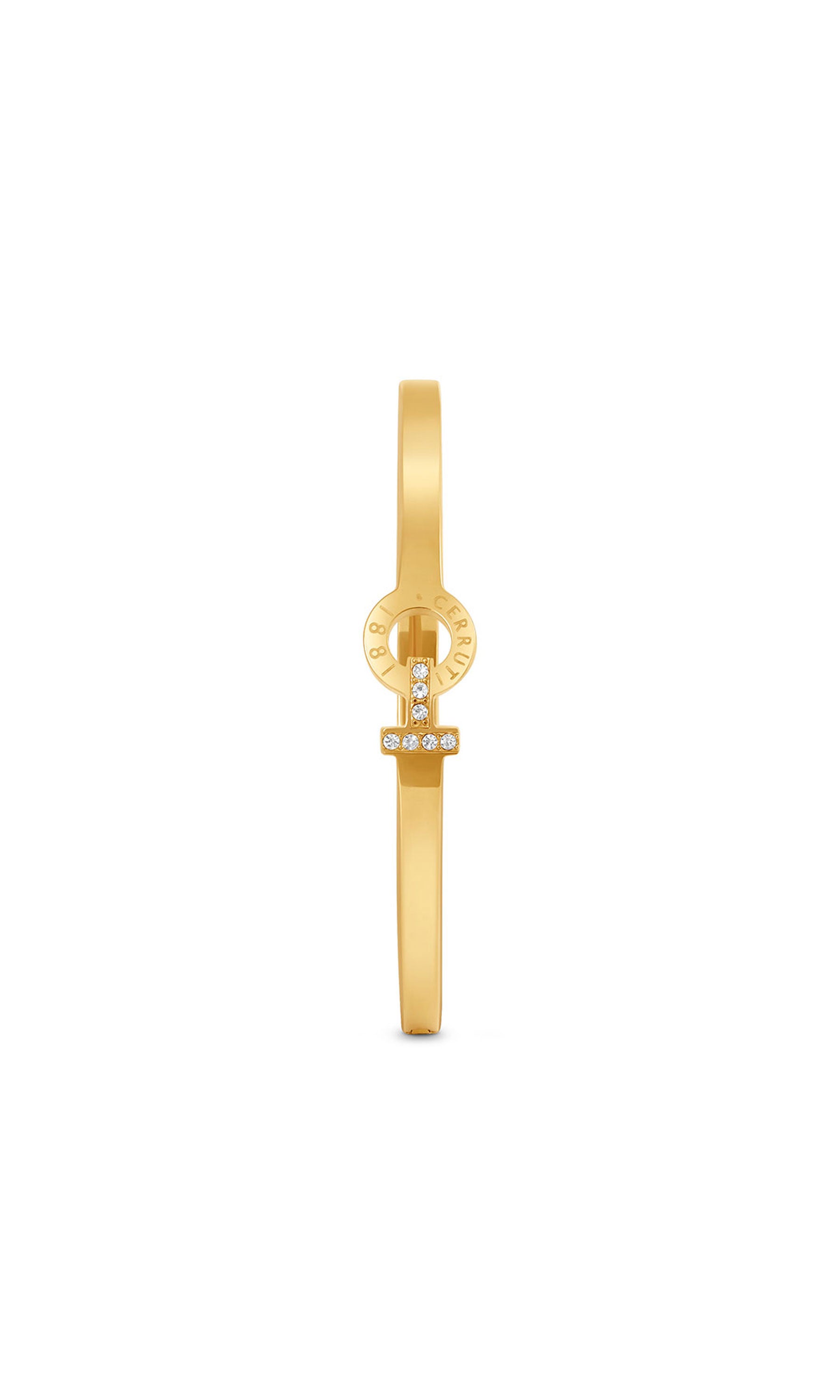 Flavia Stainless Steel Hinged Bangle for Women