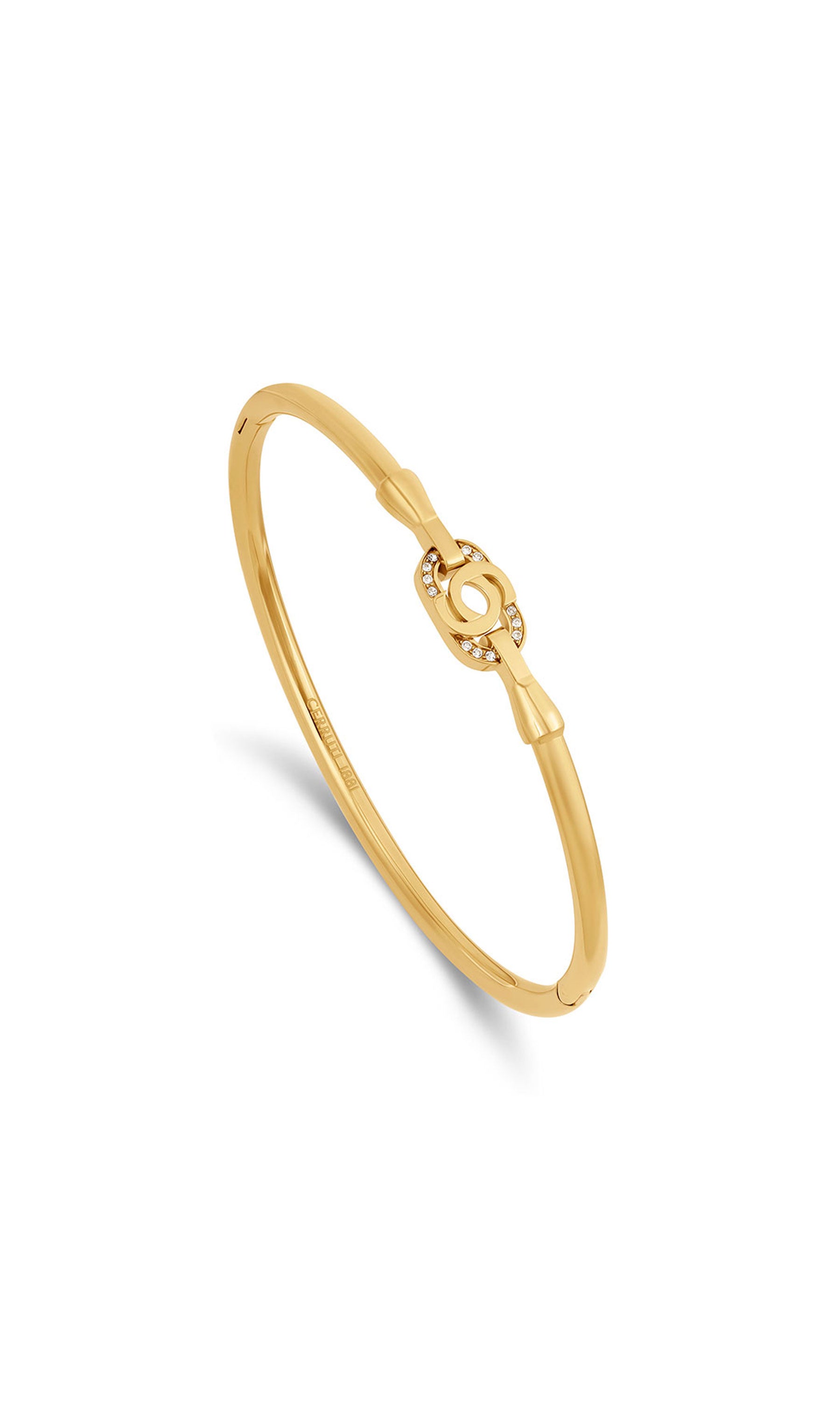 Flavia Stainless Steel Hinged Bangle for Women