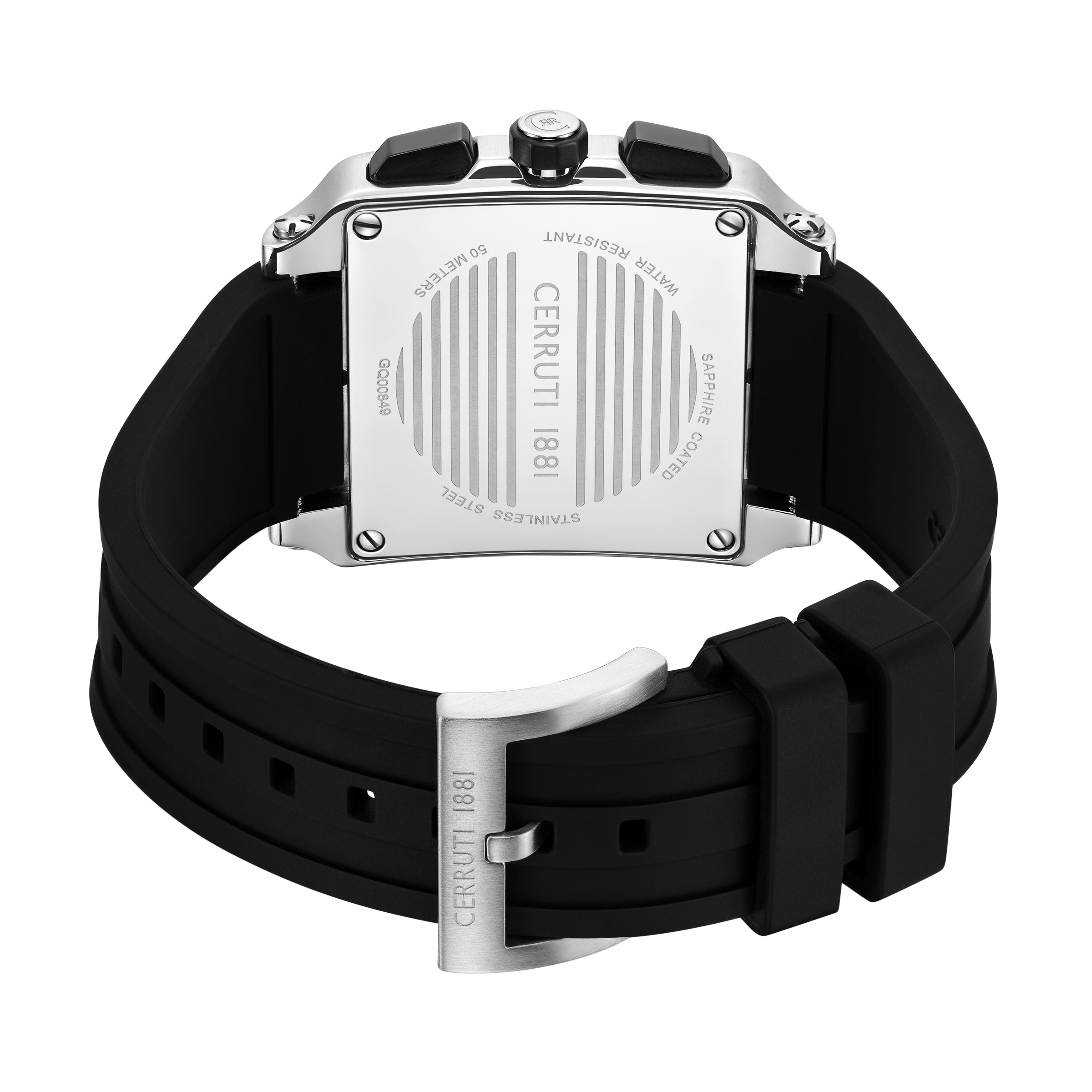 Cerruti 1881 Odissea Master Silicone Strap Multifunction Watch for Men, 40.25mm