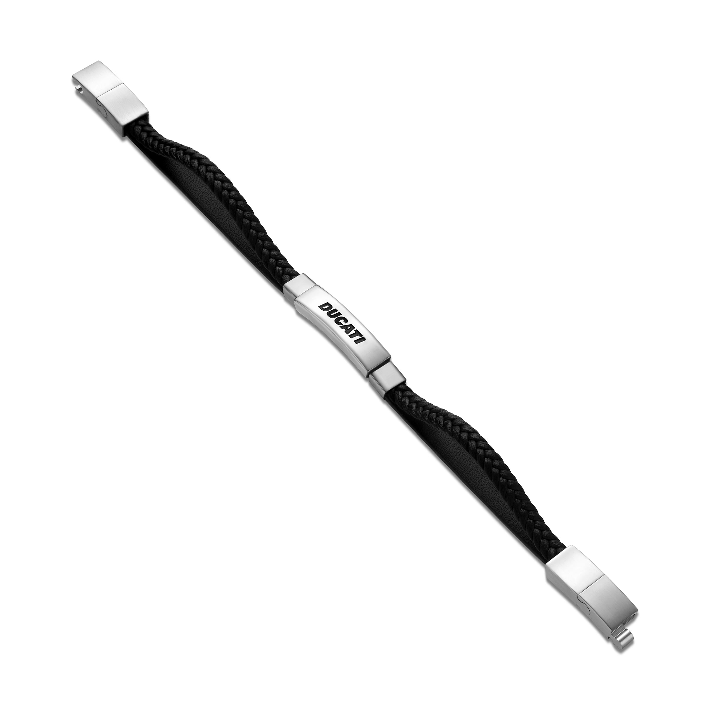 Ducati Voyage Braided Leather Bracelet for Men