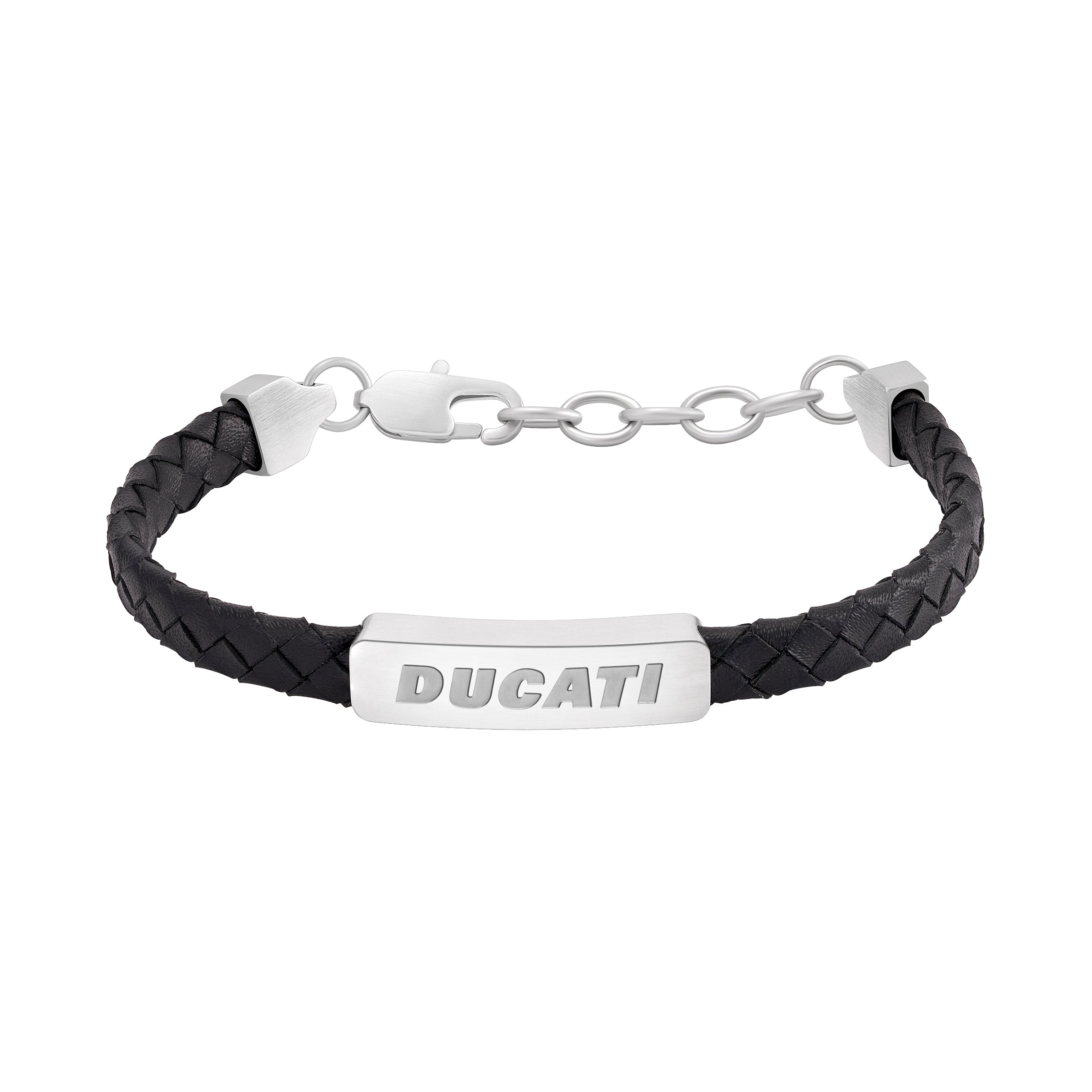 Ducati Tensione Braided Leather Bracelet for Men