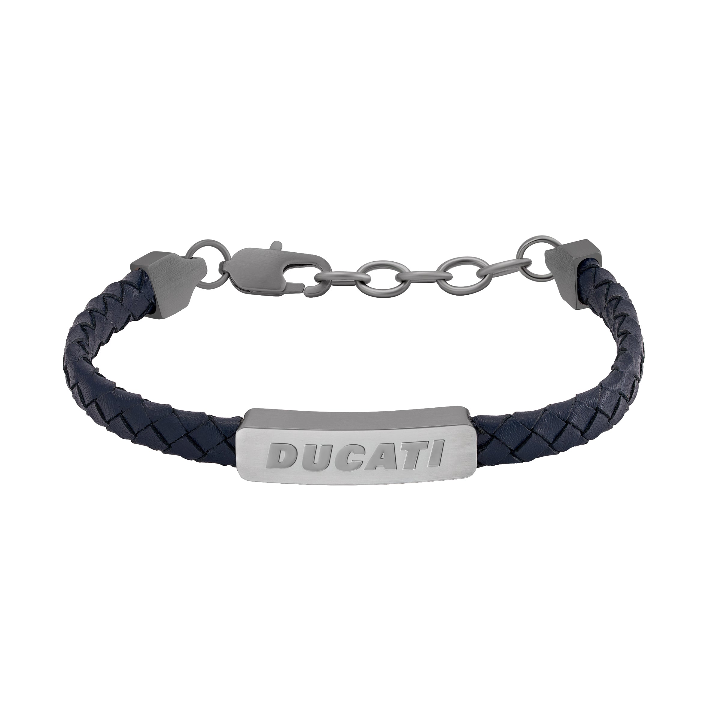 Ducati Tensione Braided Leather Bracelet for Men