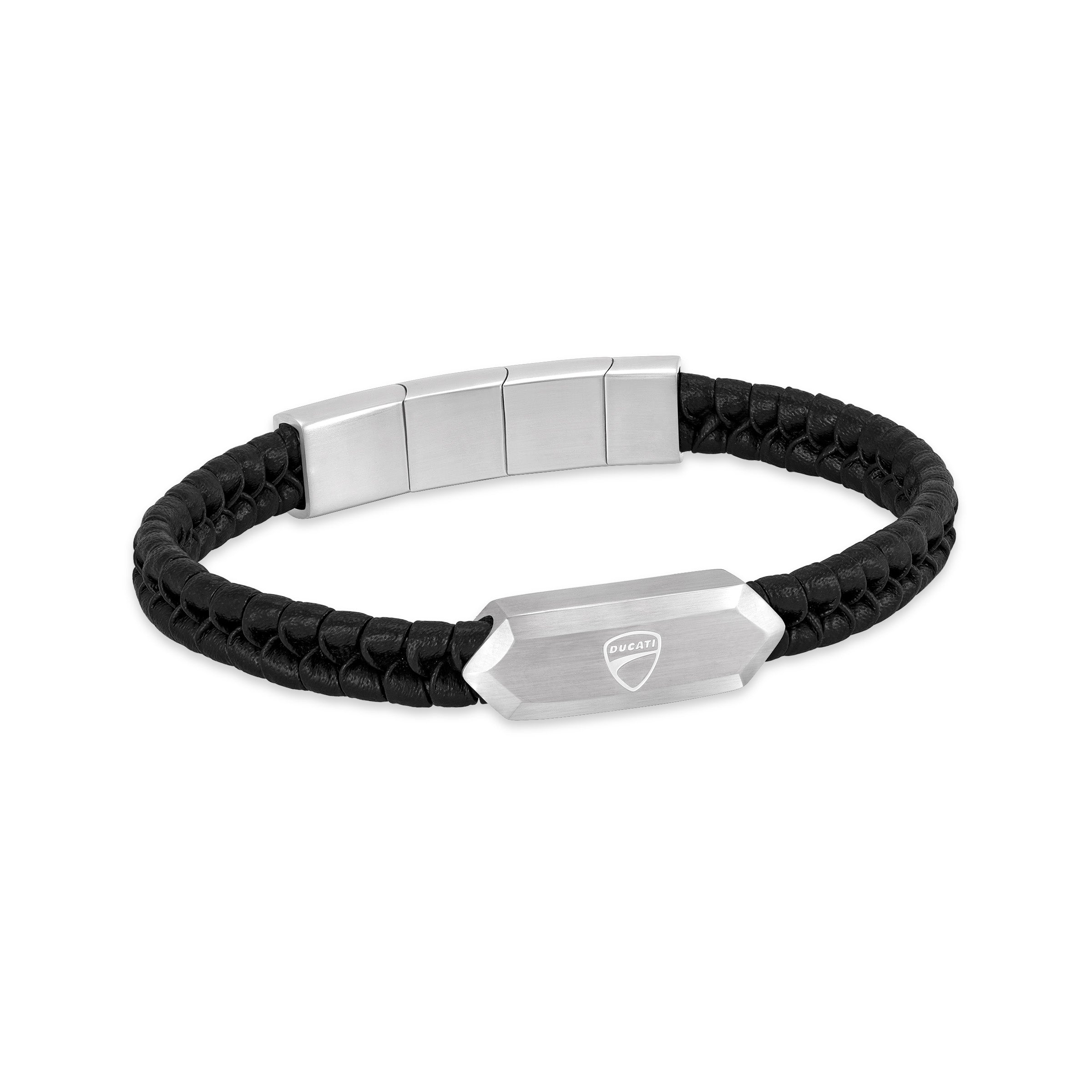 Ducati Leggenda Braided Leather Bracelet for Men