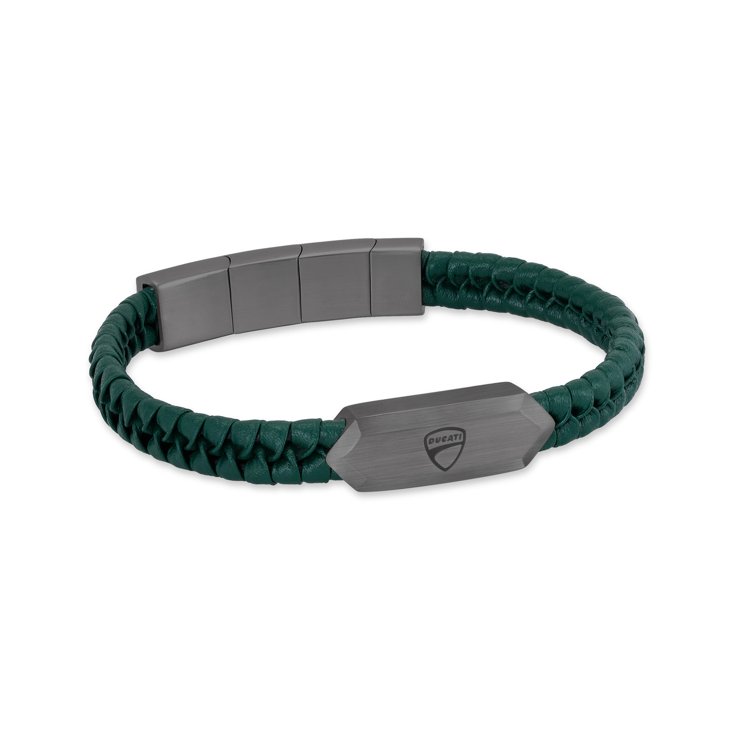 Ducati Leggenda Braided Leather Bracelet for Men