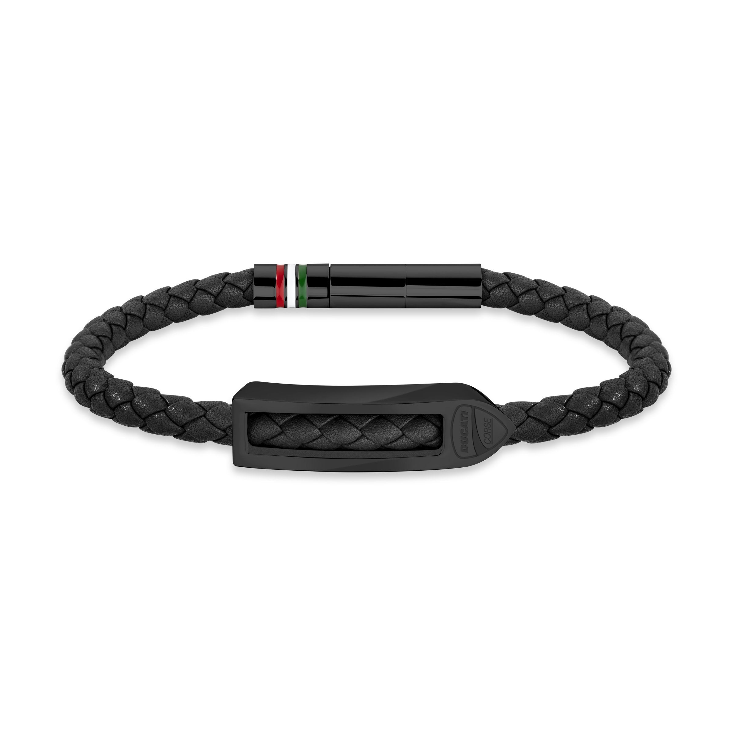 Ducati Storia Braided Leather Bracelet for Men