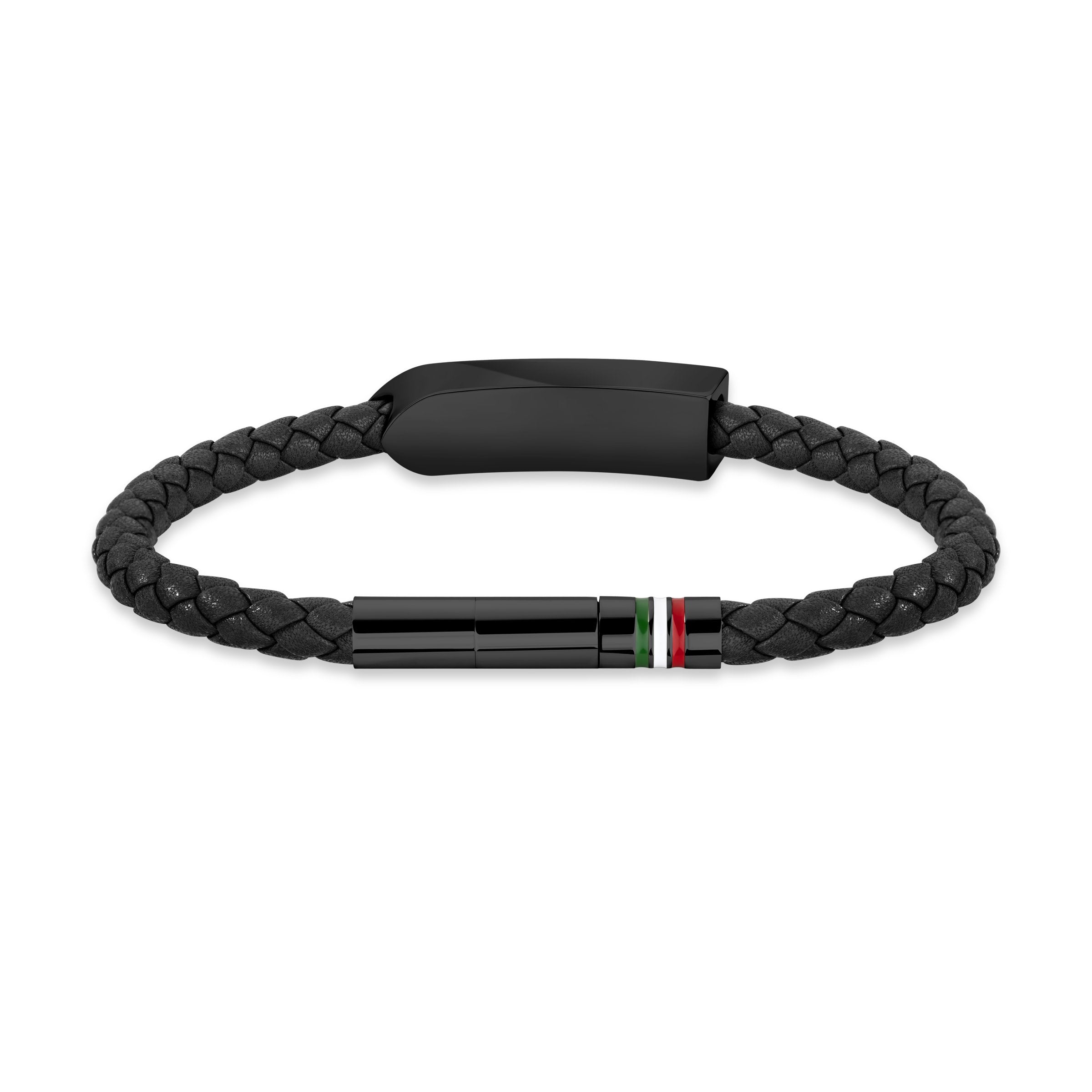 Ducati Storia Braided Leather Bracelet for Men