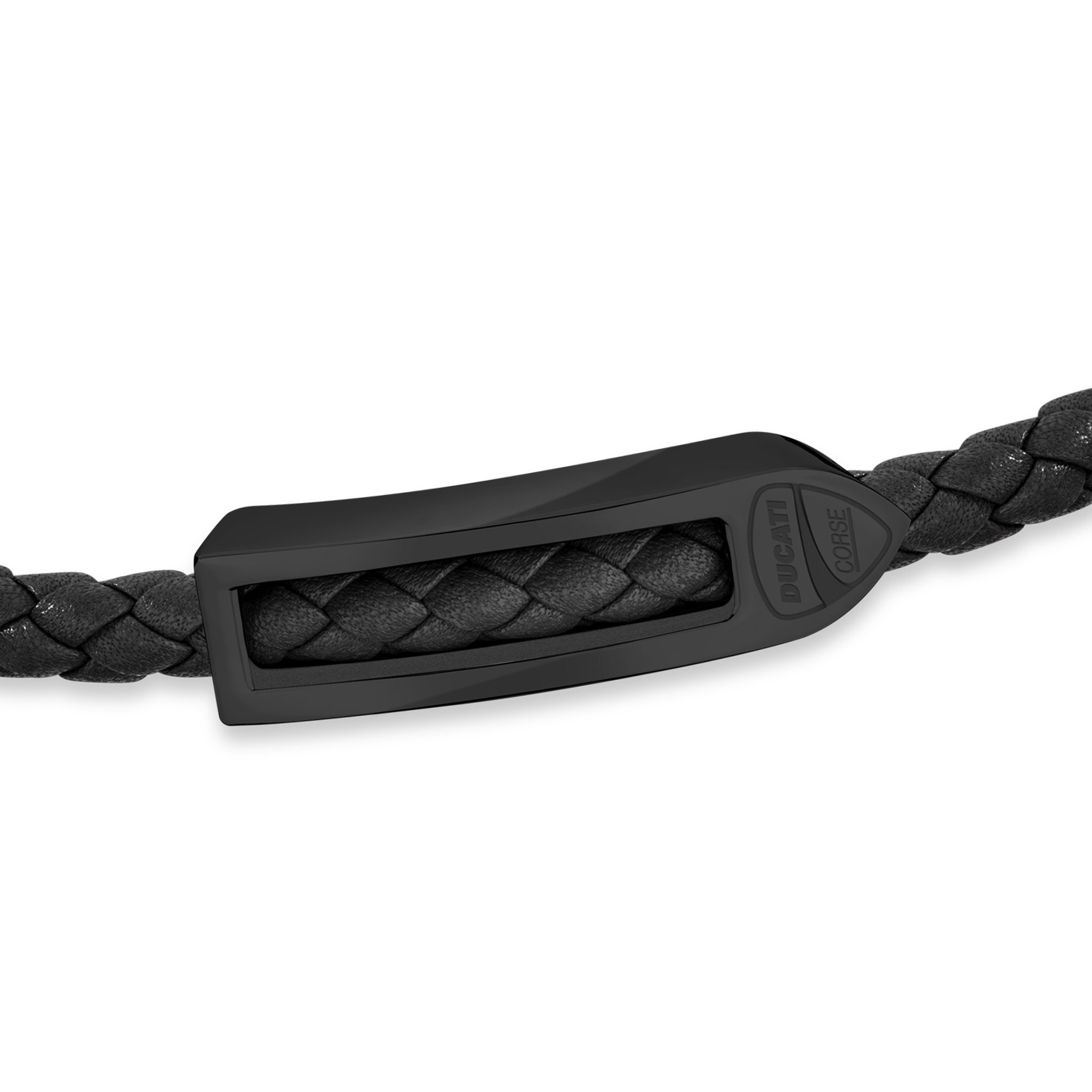 Ducati Storia Braided Leather Bracelet for Men