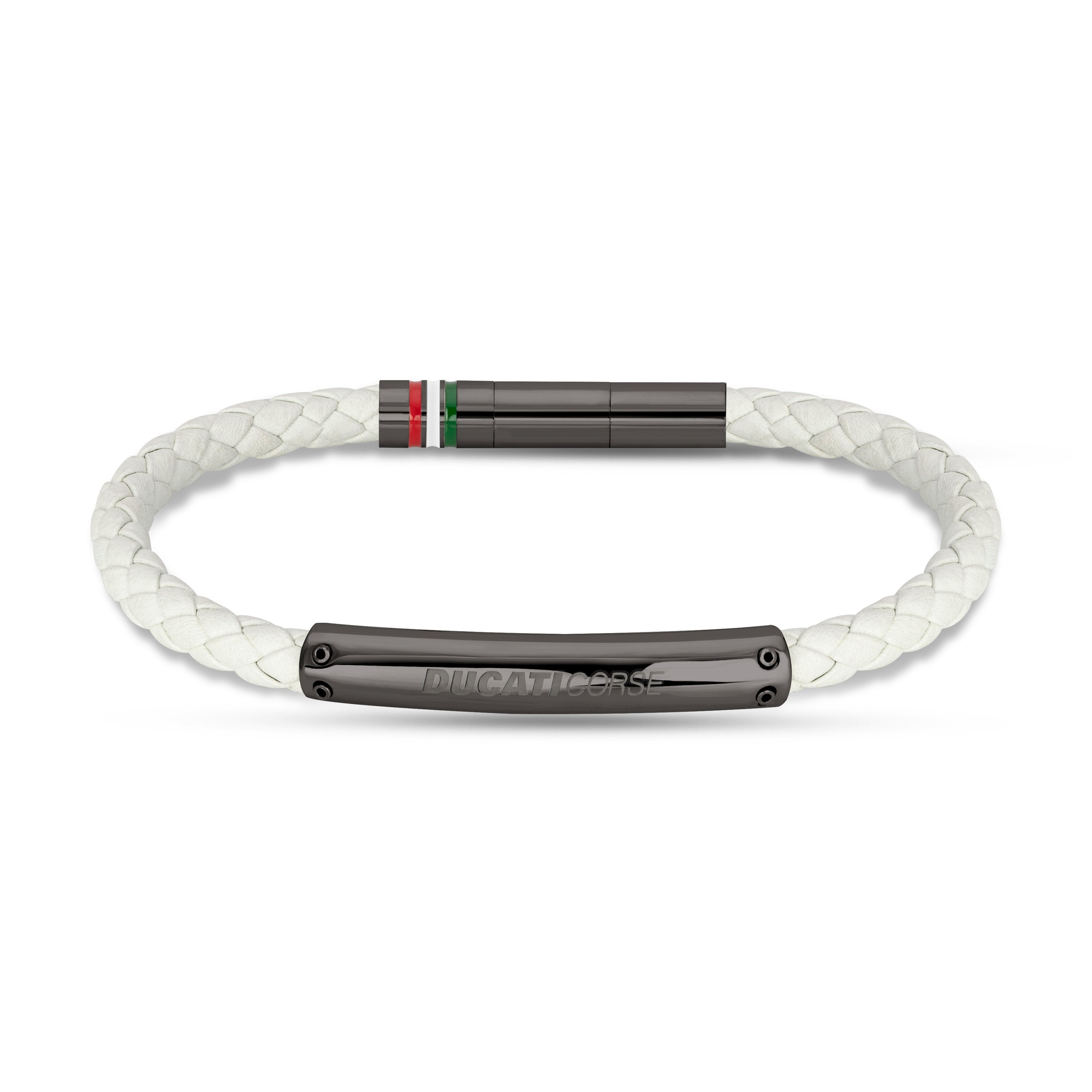 Ducati Vittoria Braided Leather Bracelet for Men