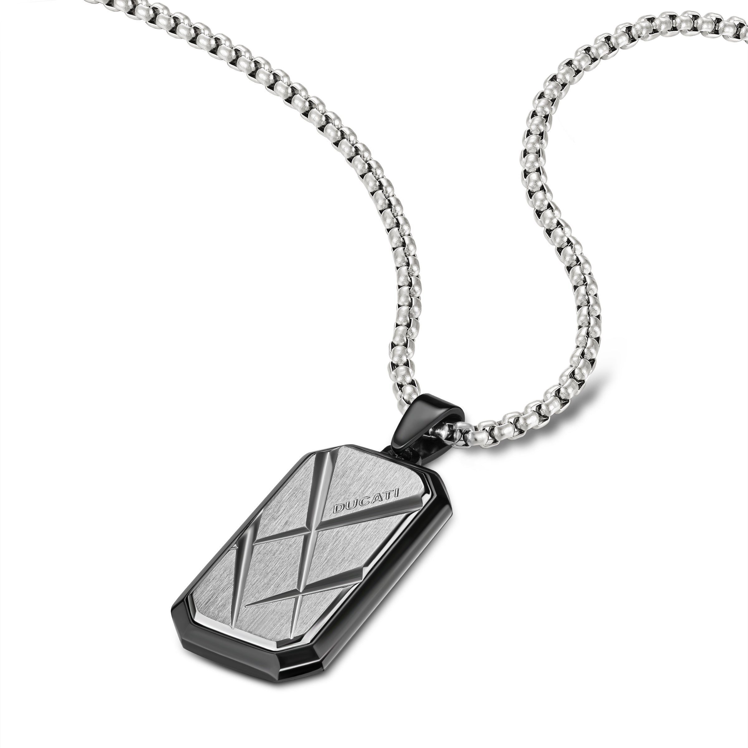 Ducati Pista Stainless Steel Pendant Necklace for Men