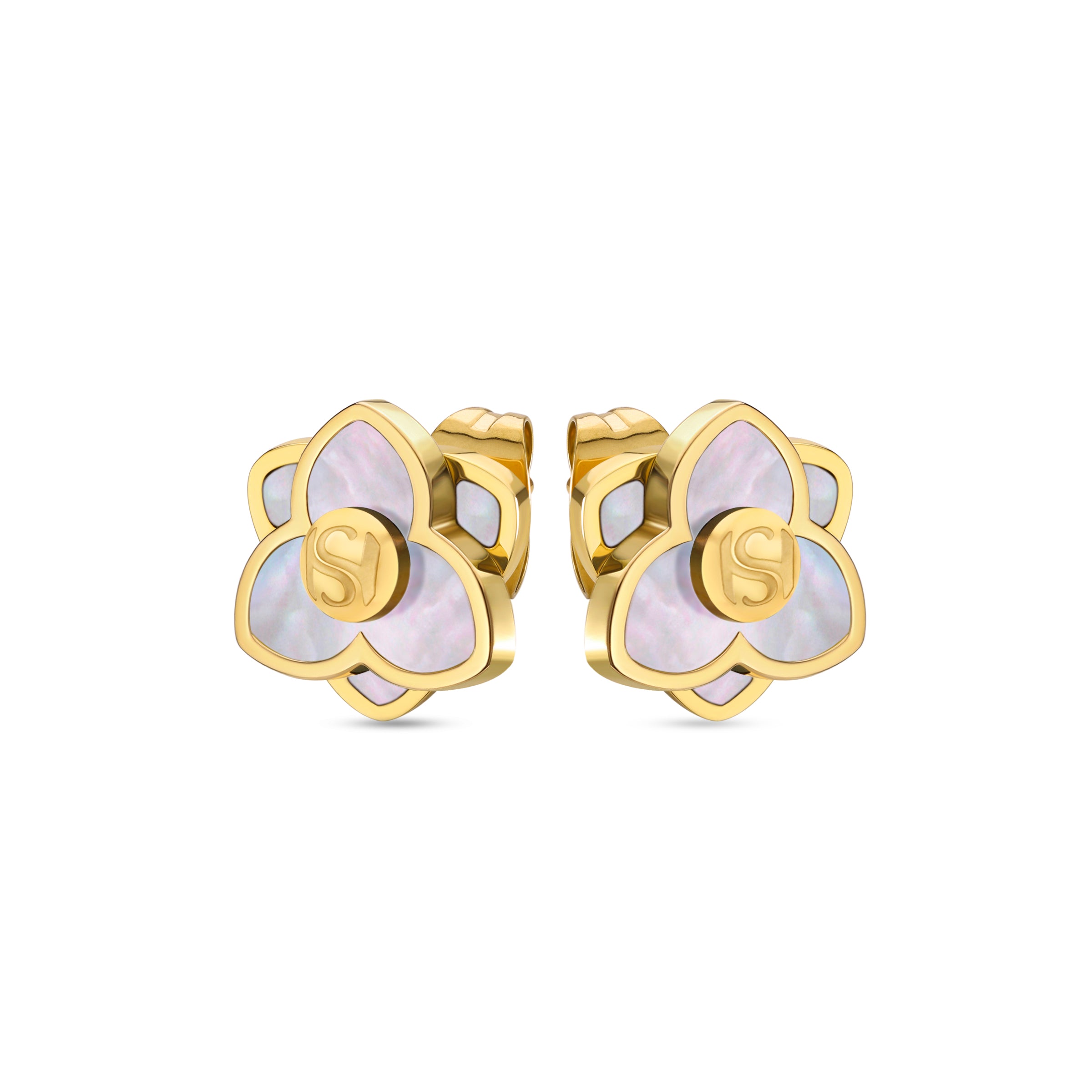 Burj Women's Gold Plated Stud Earrings