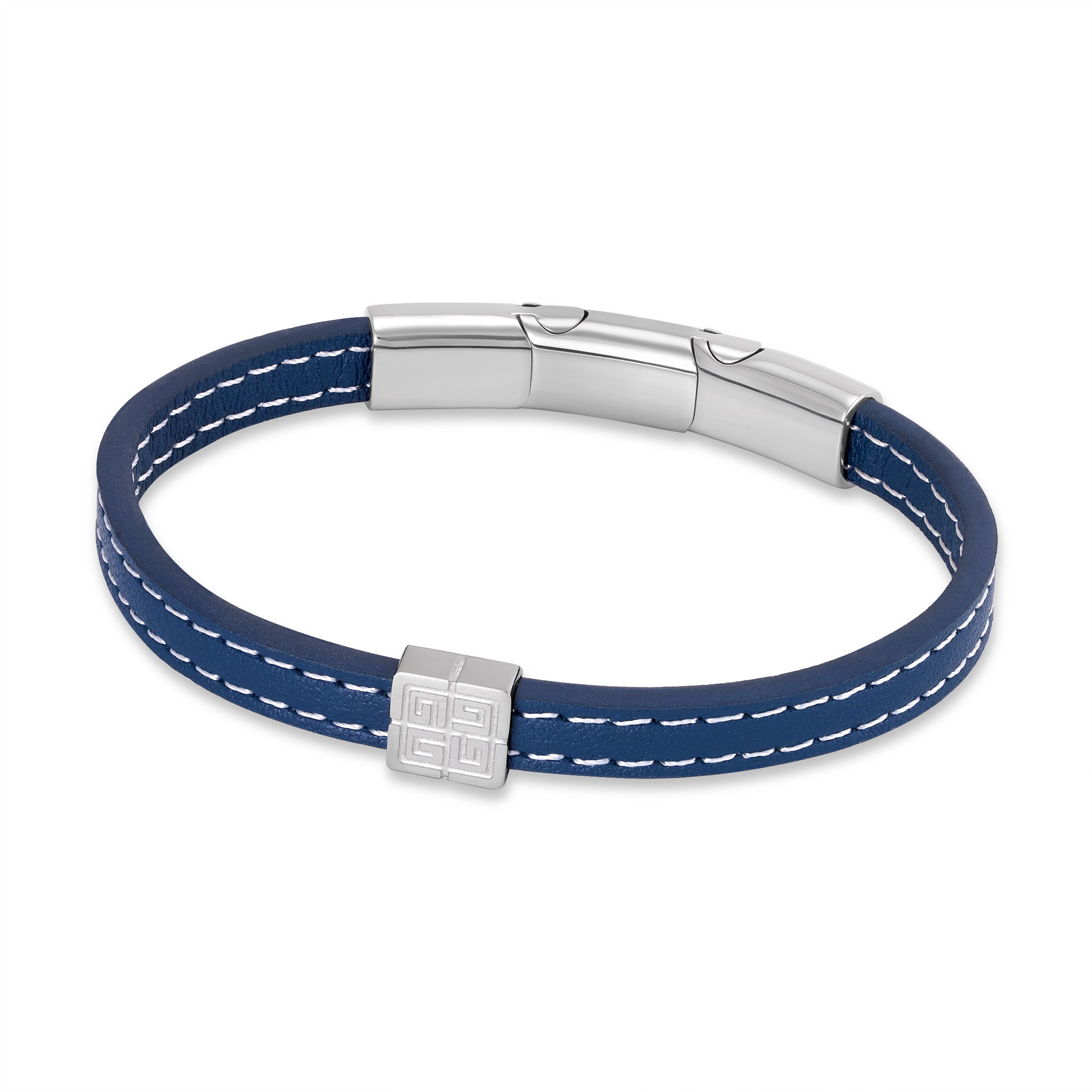 Guy Laroche Charlie Flat Leather Bracelet for Men