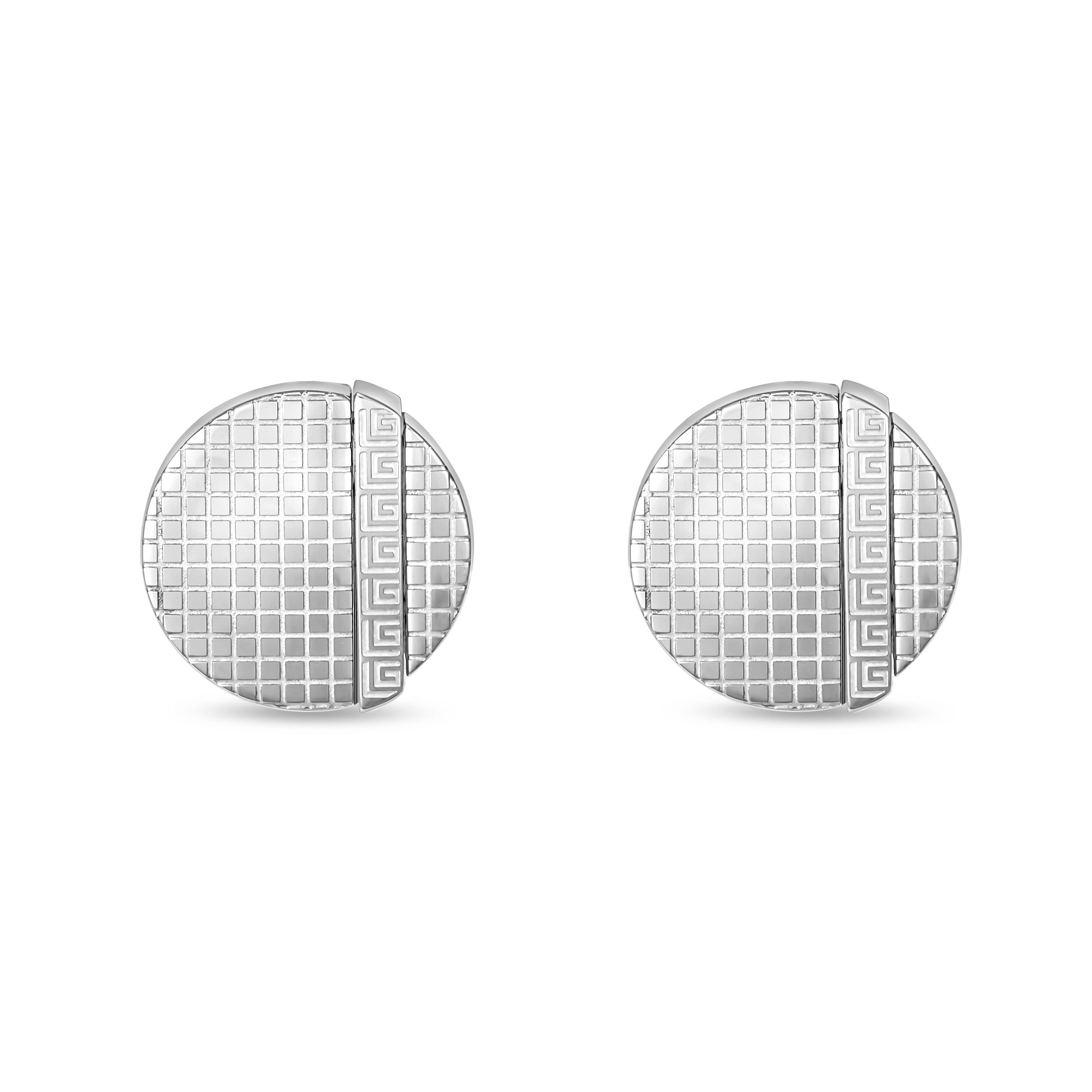 Guy Laroche Alex.2 Stainless Steel Round Cufflinks for Men