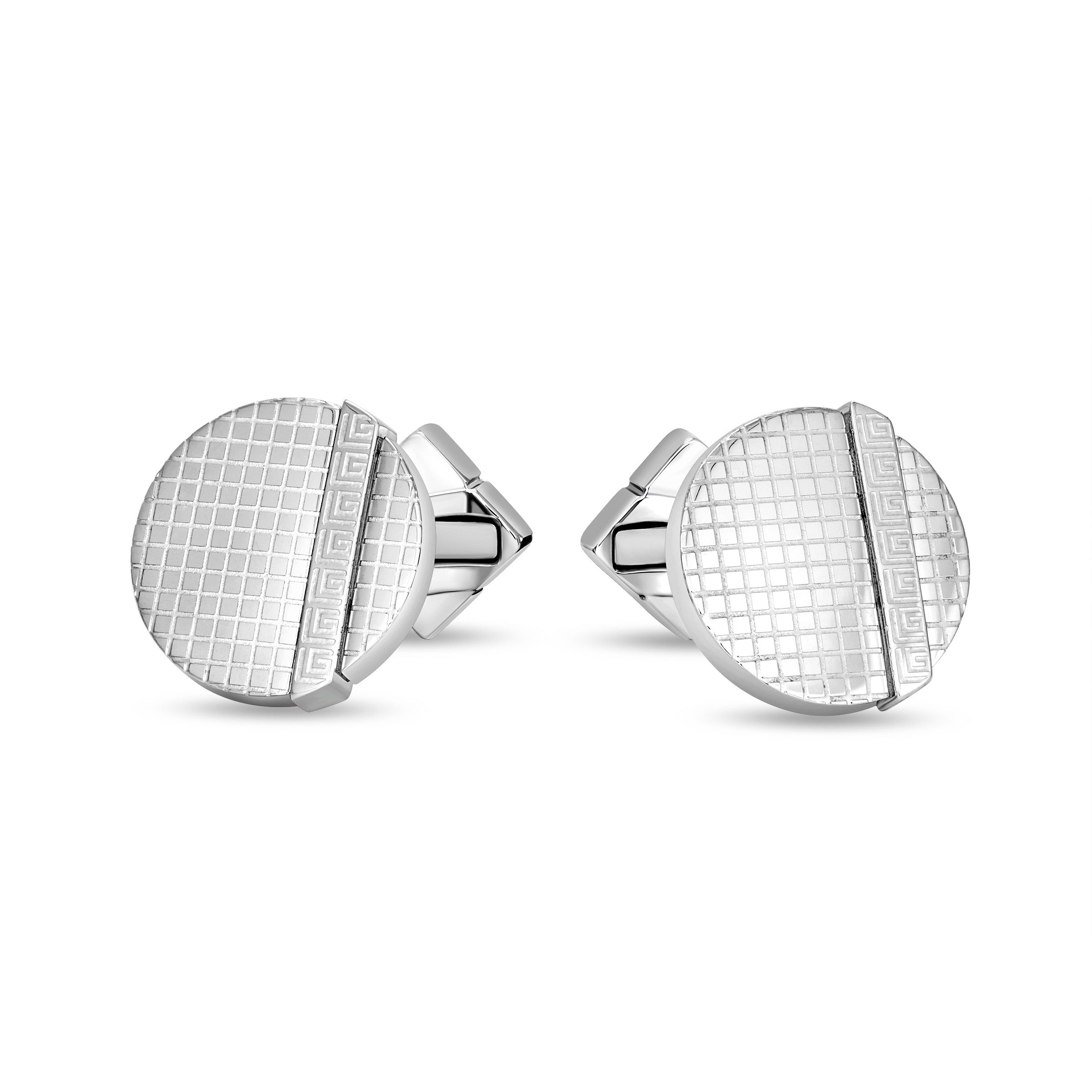 Guy Laroche Alex.2 Stainless Steel Round Cufflinks for Men