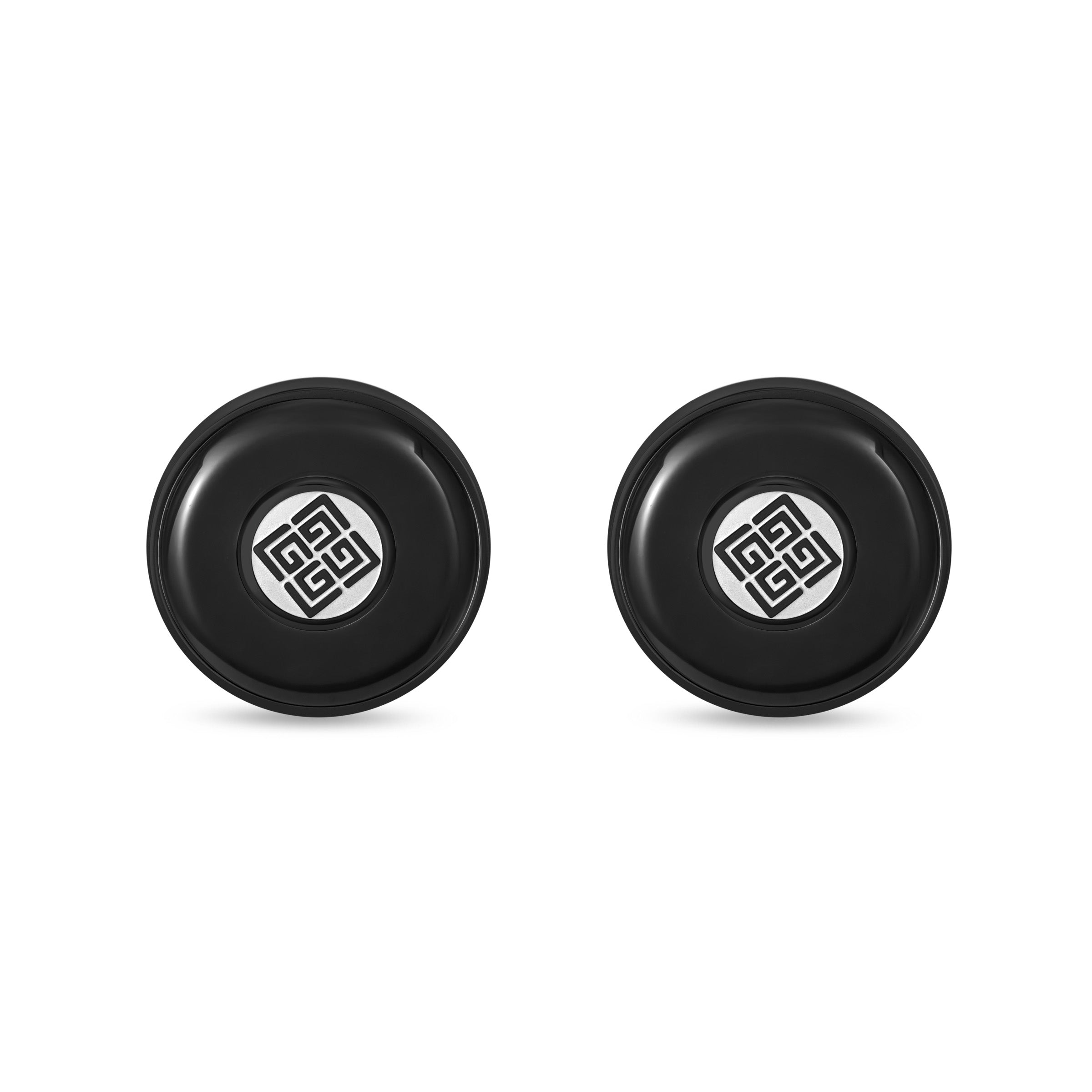 Guy Laroche Boris Stainless Steel Round Cufflinks for Men