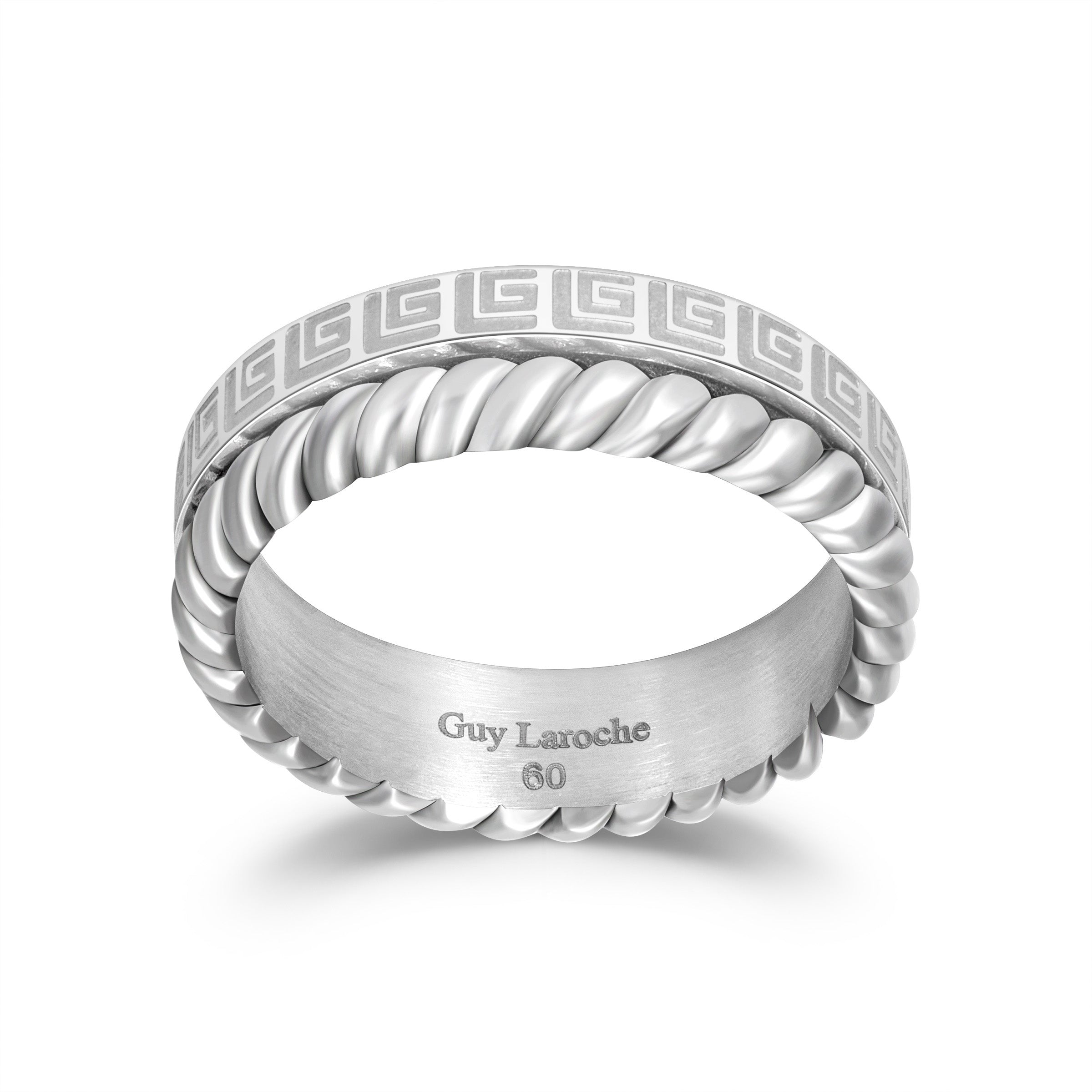 Guy Laroche Romain Stainless Steel Band Ring for Men