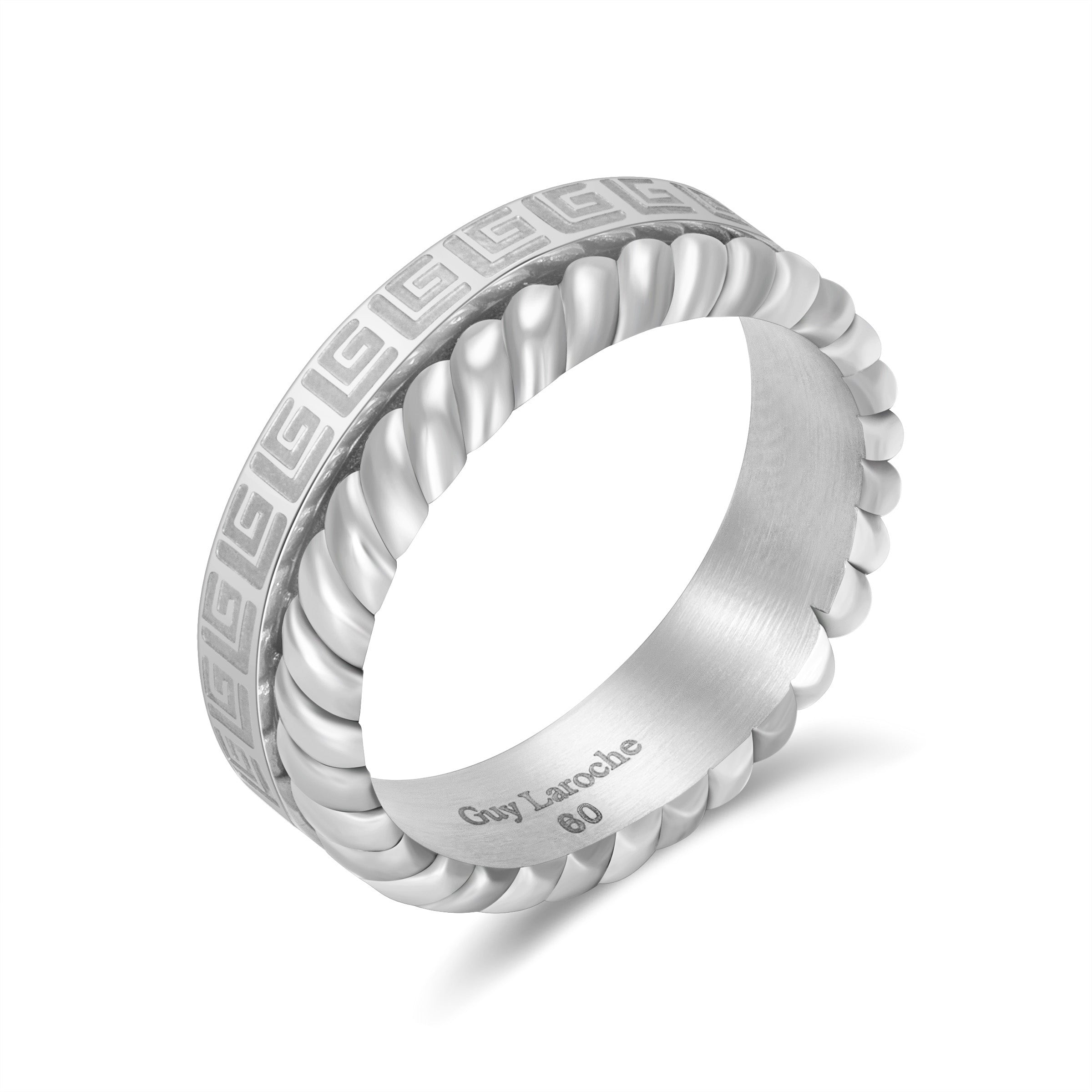 Guy Laroche Romain Stainless Steel Band Ring for Men