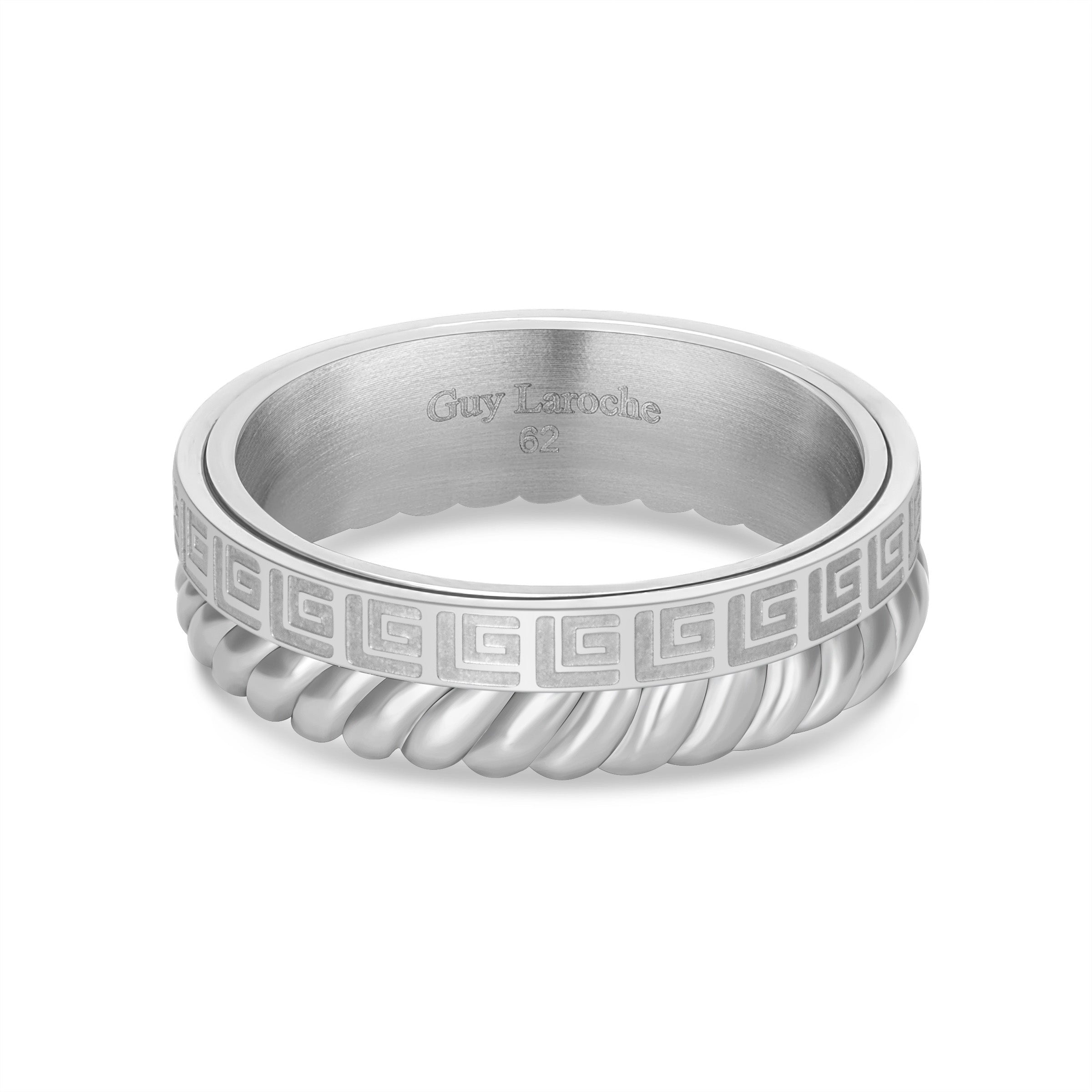 Guy Laroche Romain Stainless Steel Band Ring for Men