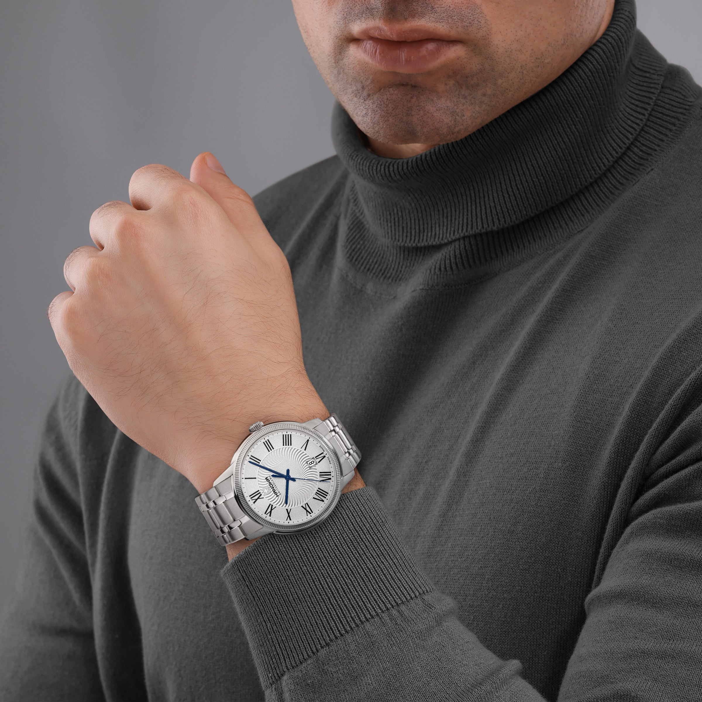 Hanowa Salvan Stainless Steel Bracelet Analog Watch for Men, 44mm