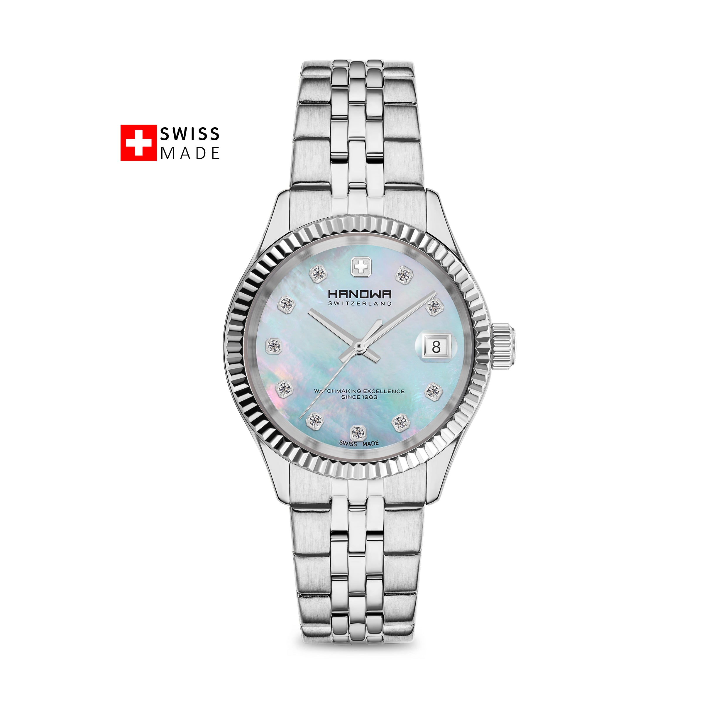 Hanowa Sense Stainless Steel Bracelet Analog Watch for Women, 36mm