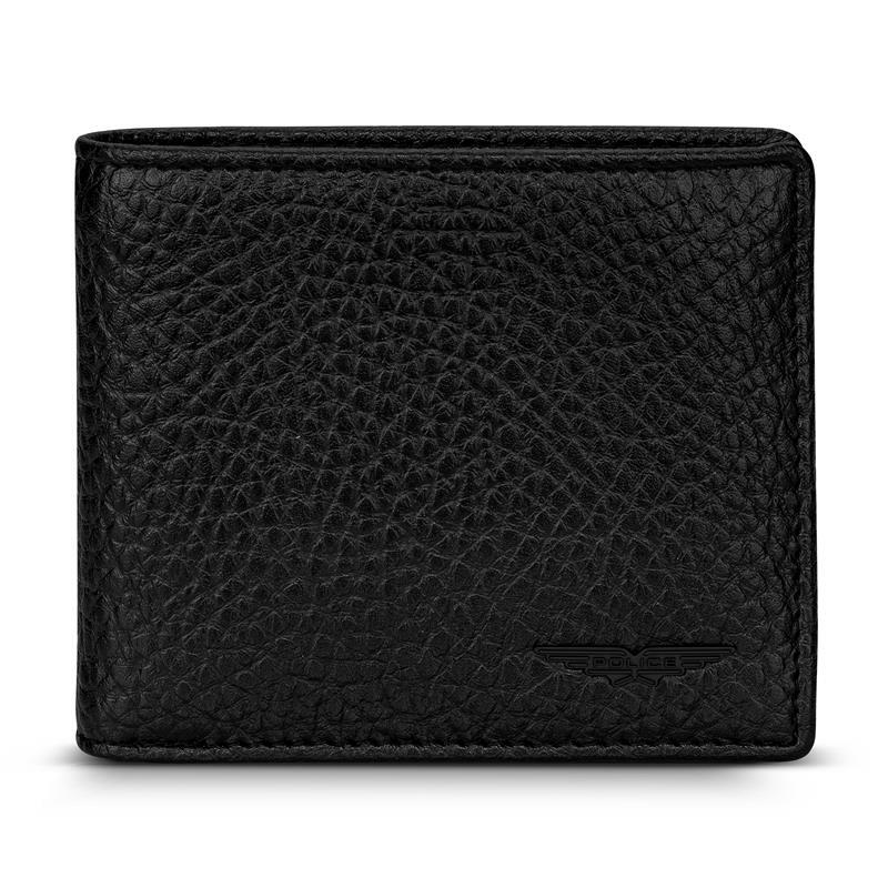 Police Edging Full Grain Vegan Leather Bi-fold Wallet for Men