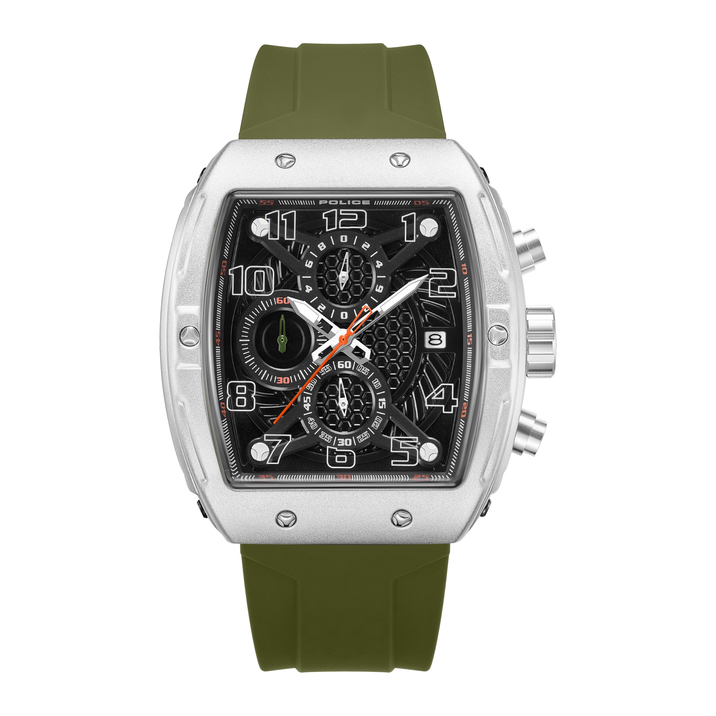 Police Coswig Silicone Strap Chronograph Watch 46mm