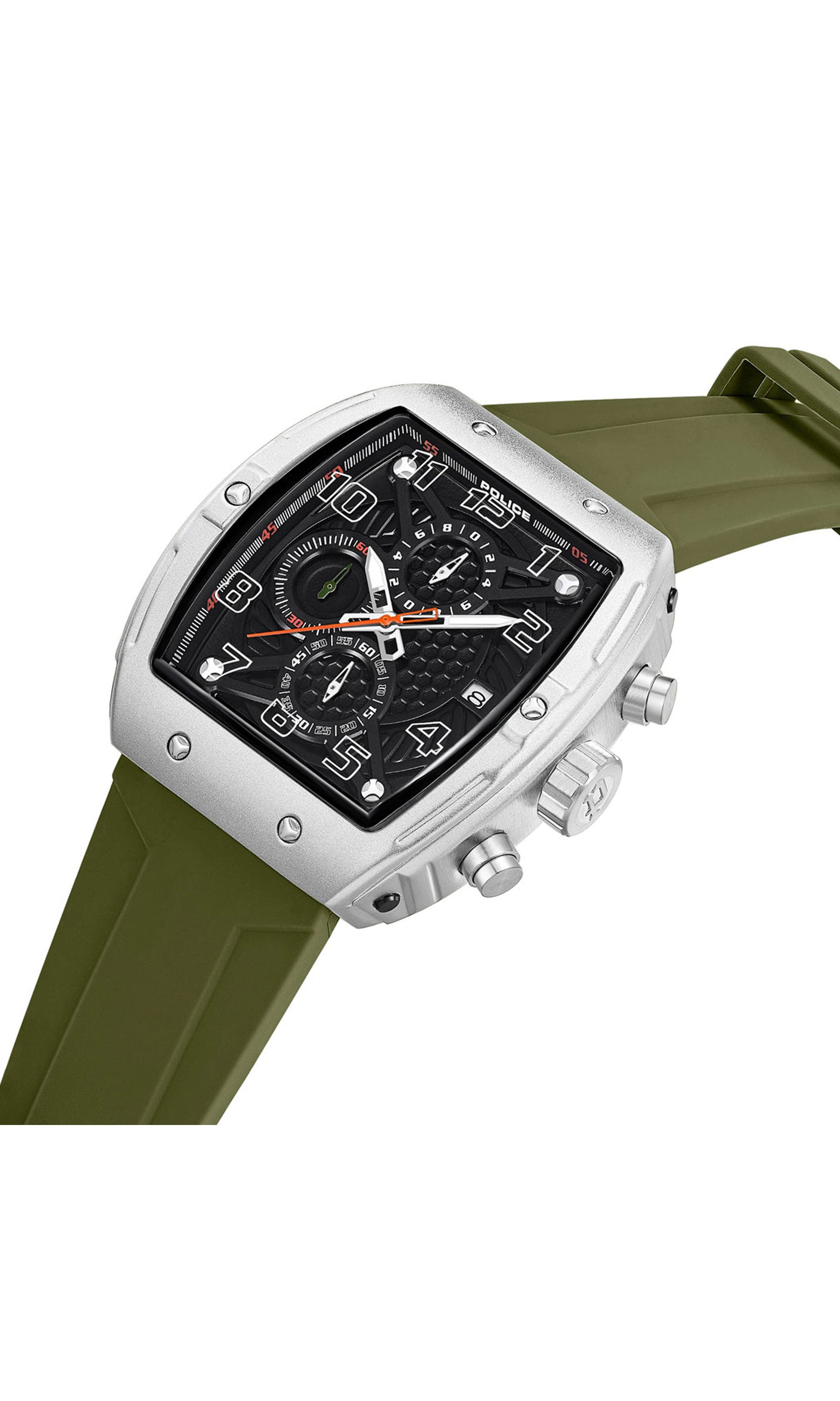 Police Coswig Silicone Strap Chronograph Watch 46mm