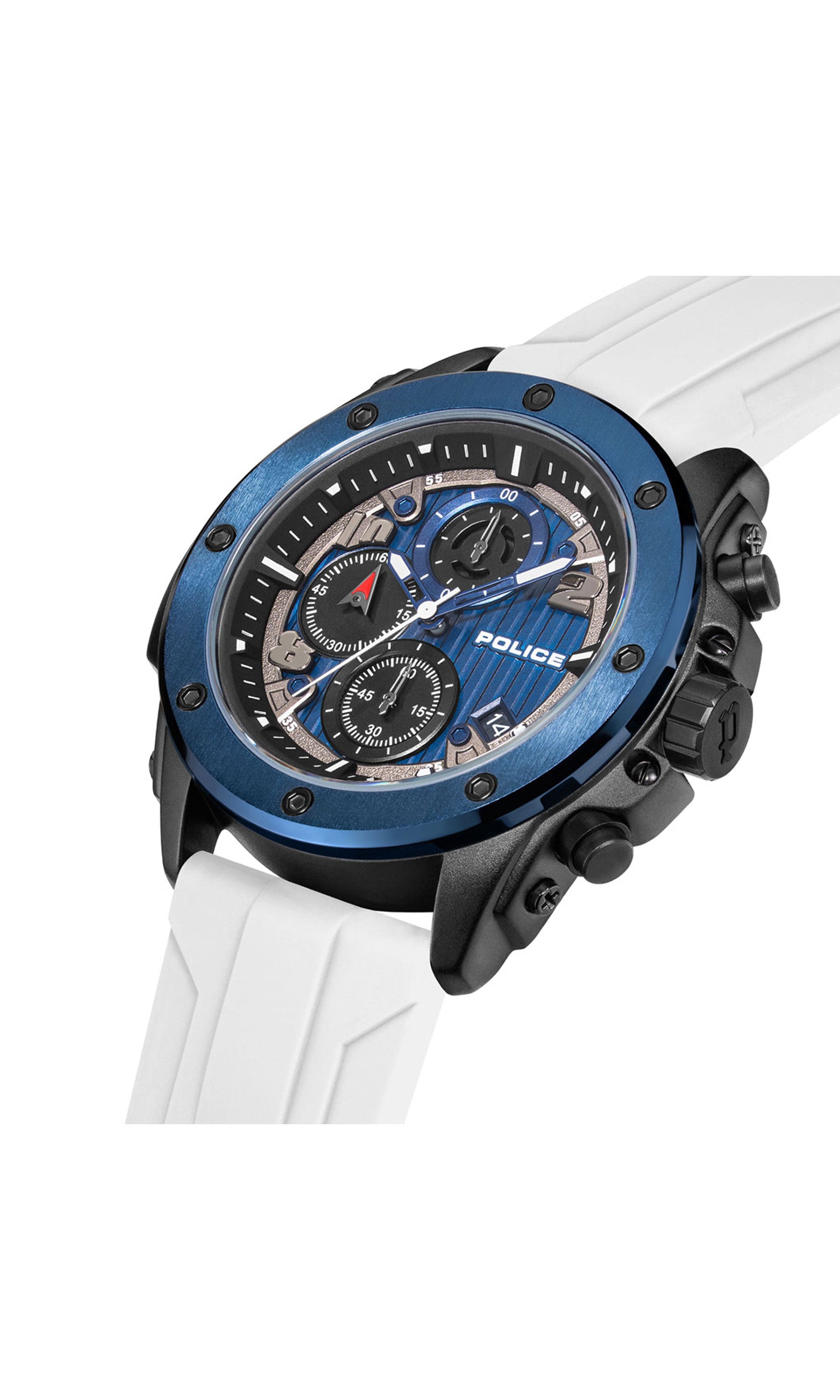 Police Clout Orb Silicone Strap Chronograph Watch 50.4mm