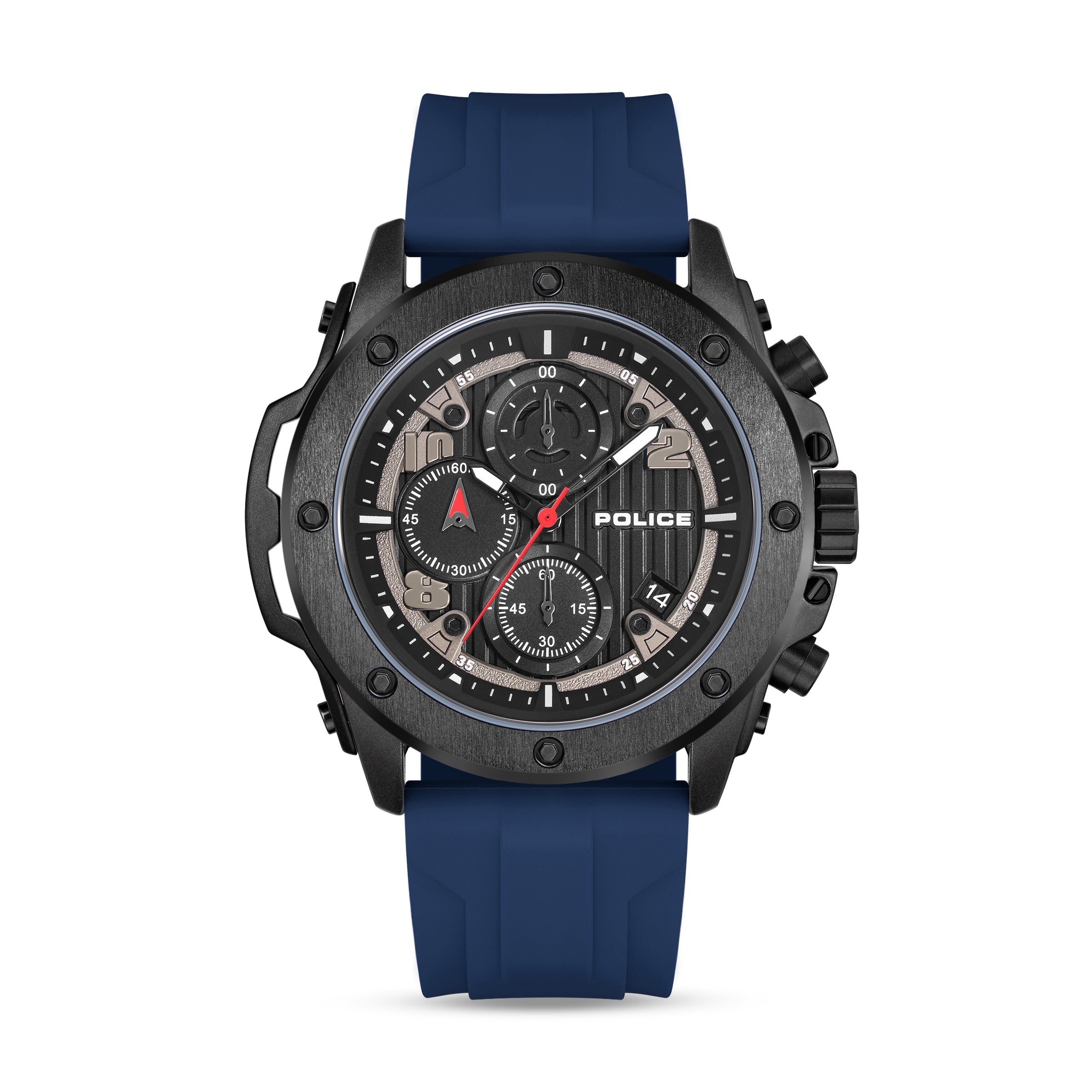 Police Clout Orb Silicone Strap Chronograph Watch 50.4mm