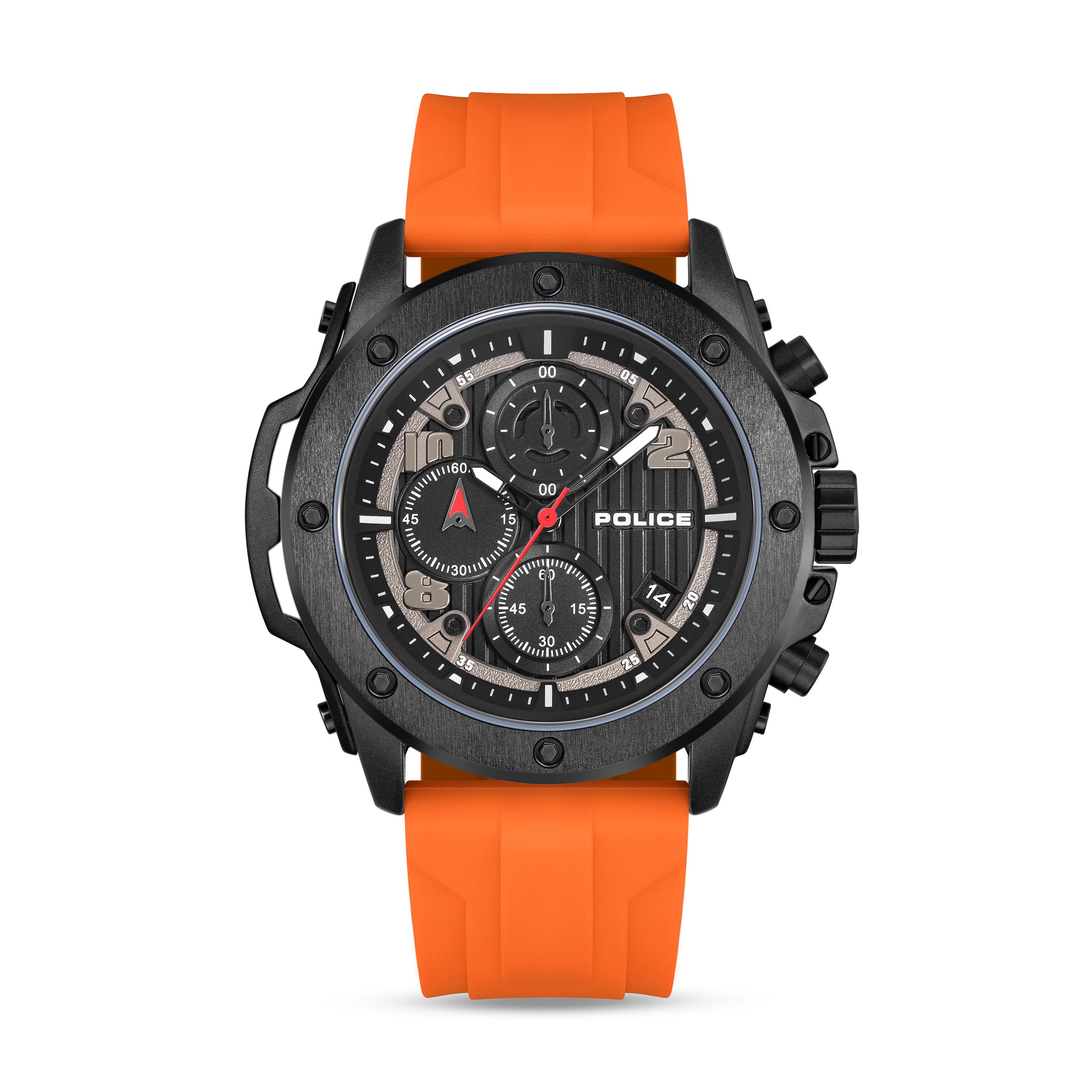 Police Clout Orb Silicone Strap Chronograph Watch 50.4mm