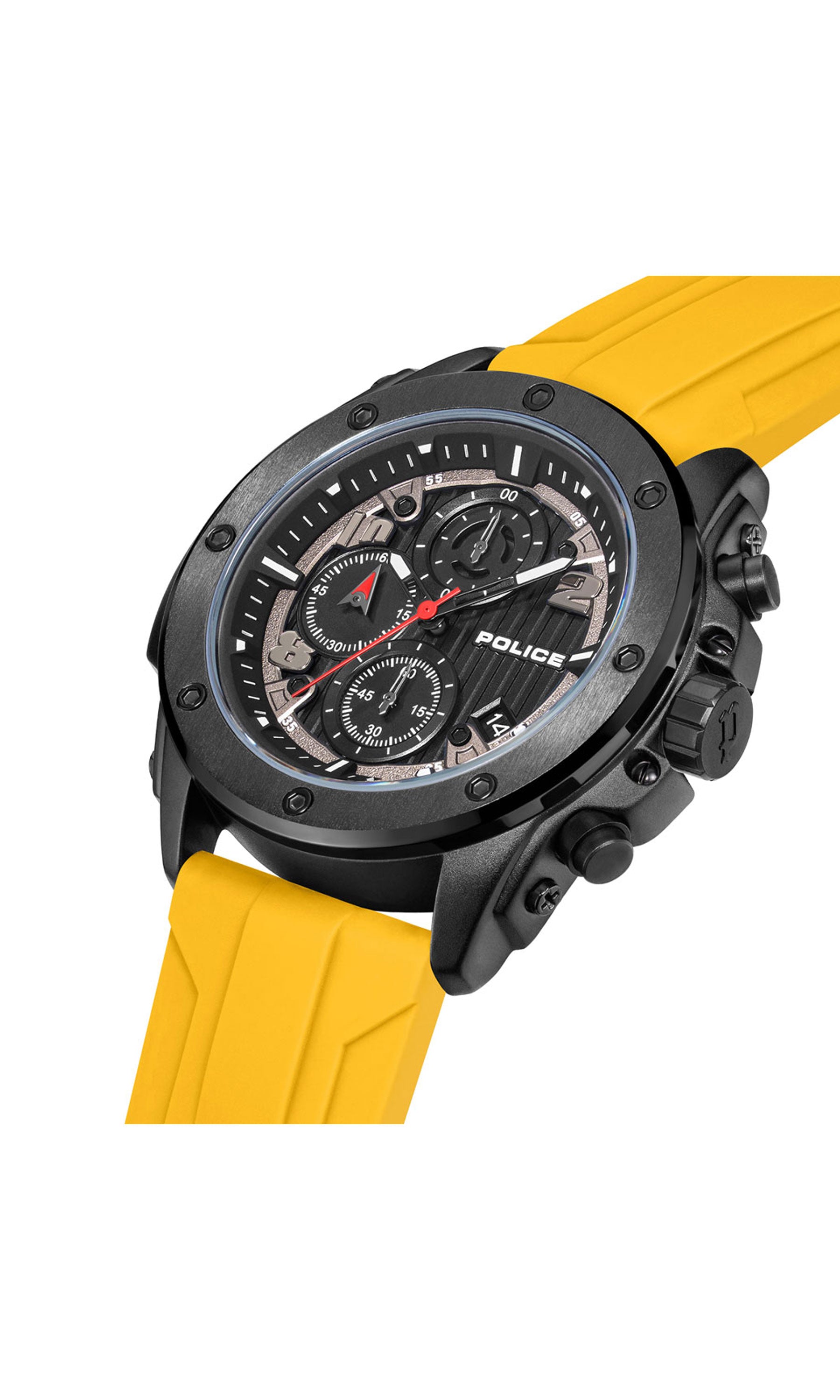 Police Clout Orb Silicone Strap Chronograph Watch 50.4mm