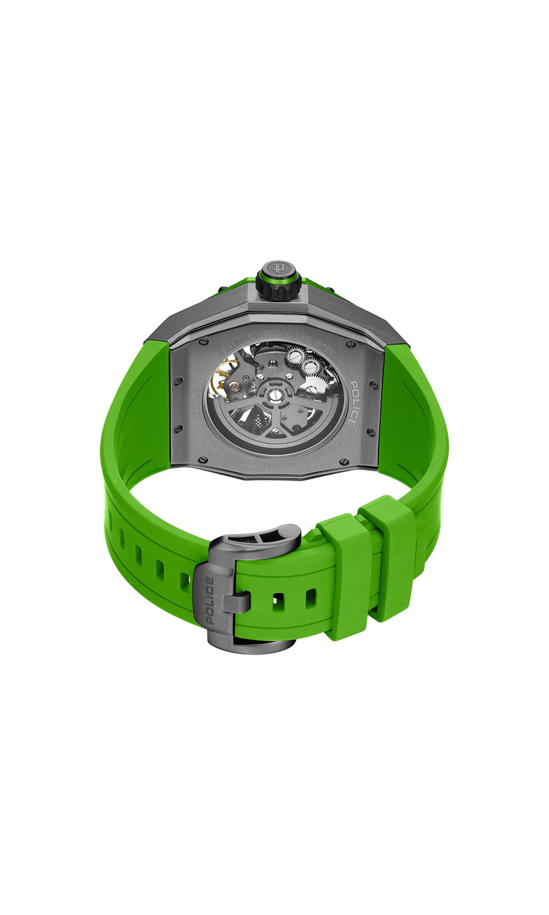 Police Dayton Silicone Strap Automatic Watch 45mm