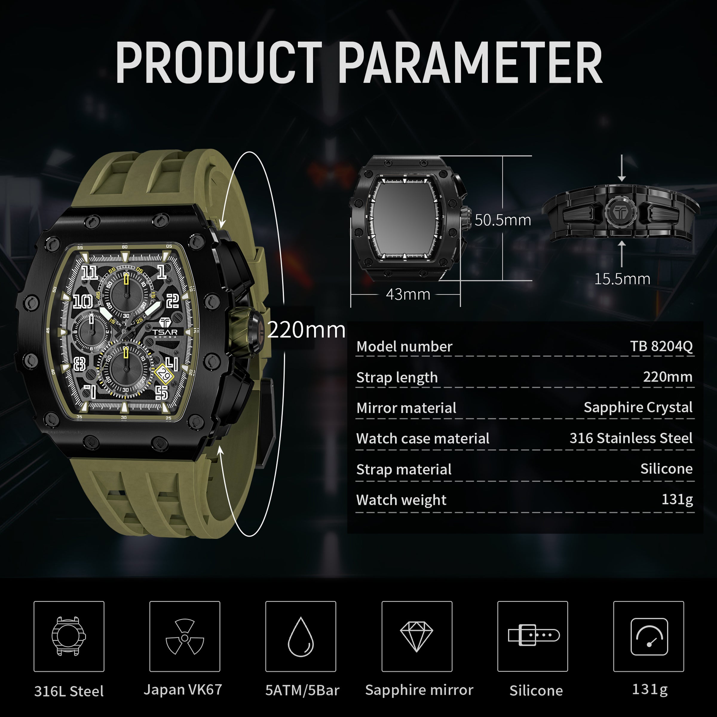 Elemental Series Men's Chronograph Watch